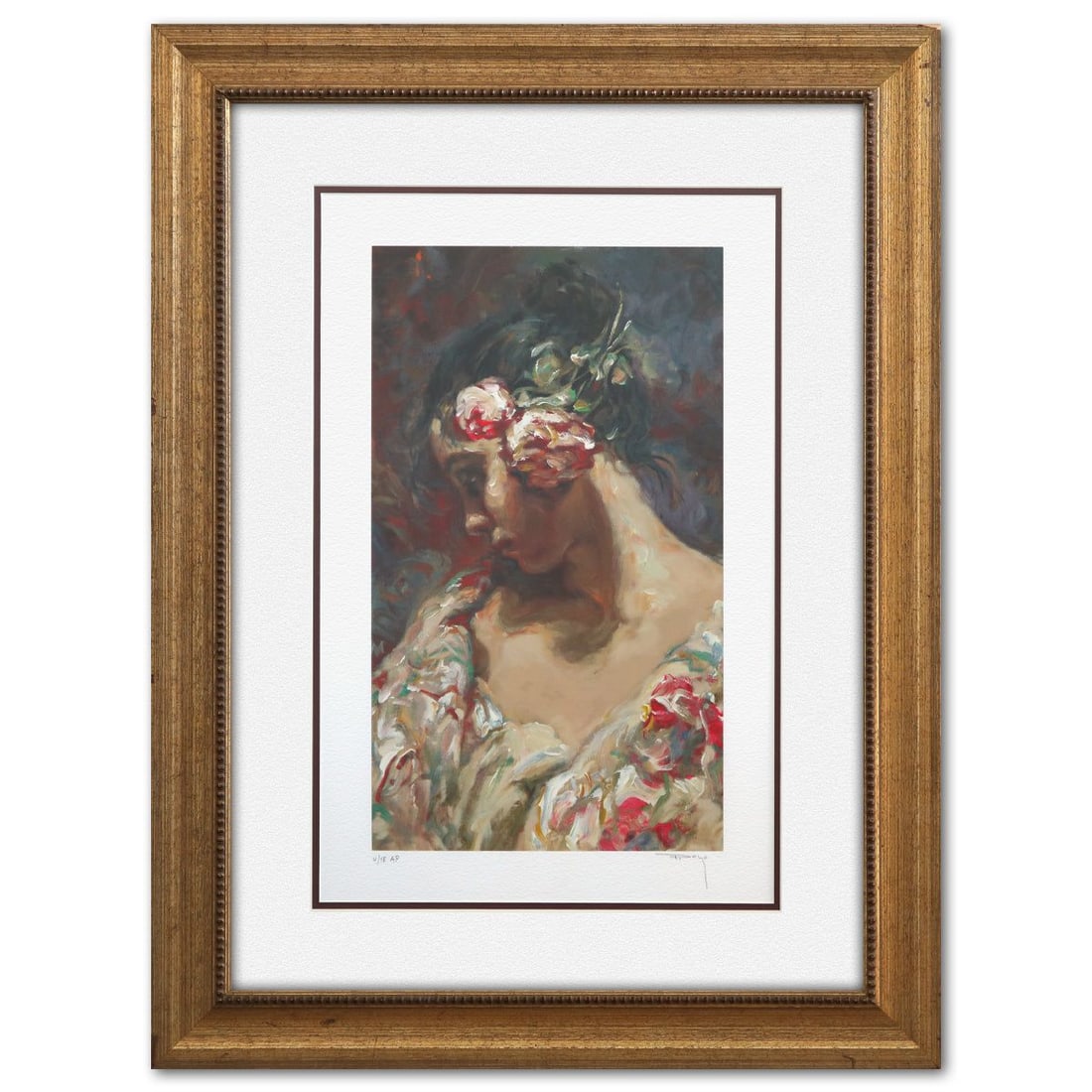 Royo-: Artist: Royo. Size: 22" x 14". Measures approx. 32" x 24" (framed). Signature: Hand Signed and Numbered. Reference#: 74594.
