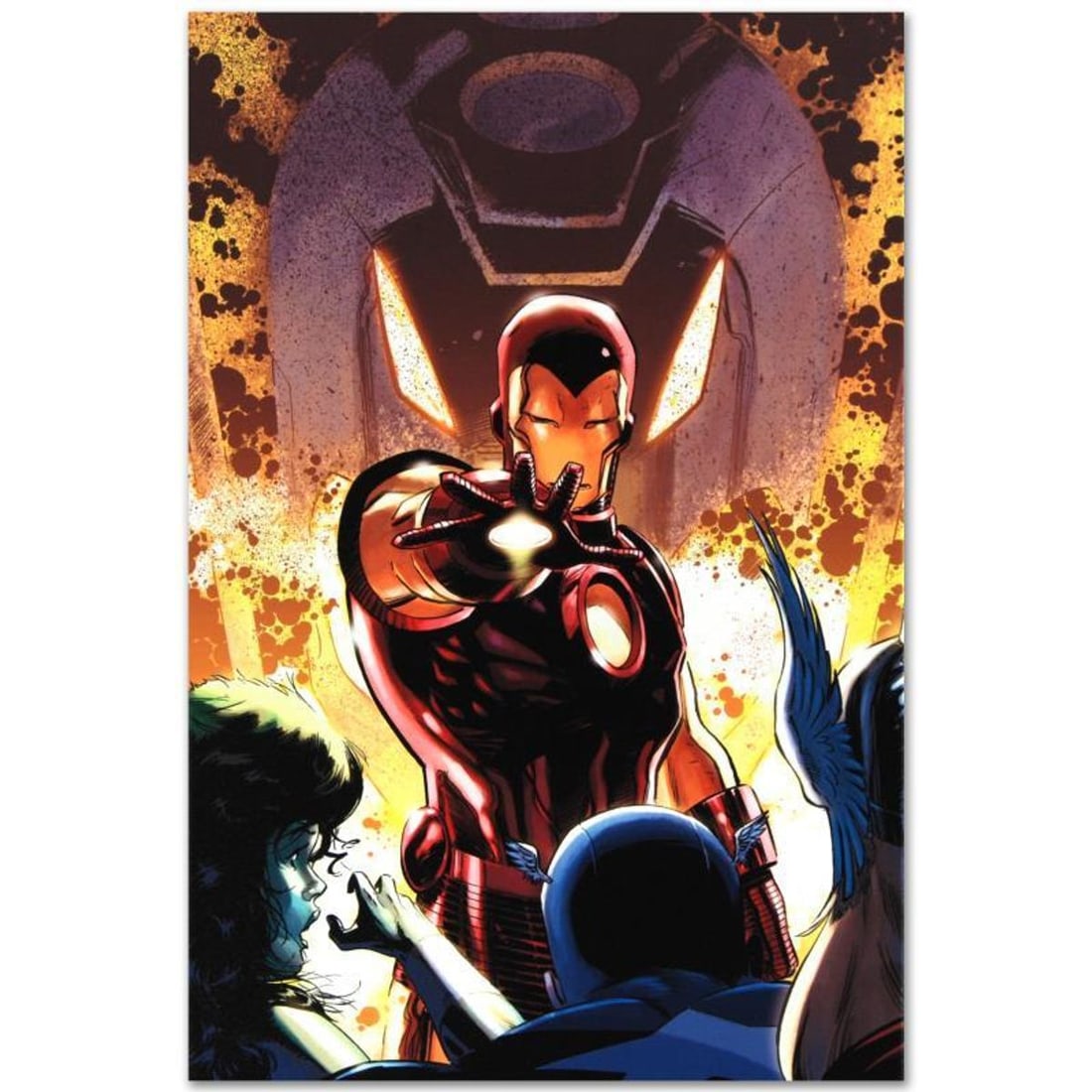 Marvel Comics "Iron Age #1" Numbered Limited Edition Giclee on Canvas by Lee Weeks with COA.: A piece of comic book history, this limited edition, from original art by Lee Weeks, depicts the classic character Captain Britain, Iron Man, Thor, Captain America and She Hulk. Starting his comic boo