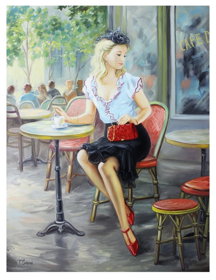 Taras Sidan- Original Giclee on Canvas "Dandy": Artist: Taras Sidan. Medium: Original Giclee on Canvas. Title: Dandy. Size: 40" x 30". Signature: Hand Signed and Numbered by the Artist. Certificate of Authenticity: From the publisher. Reference#: