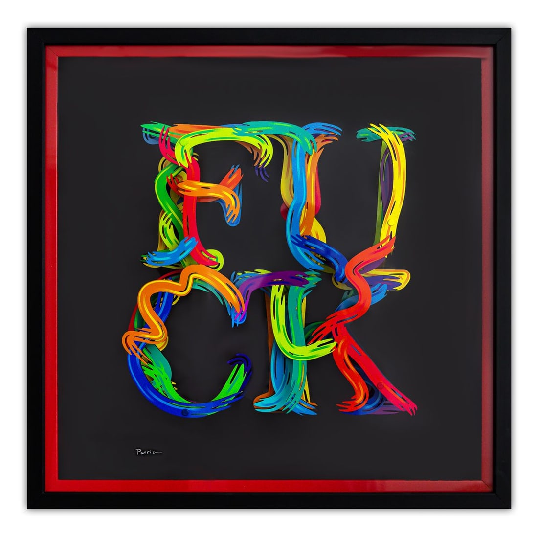 Patricia Govezensky- 3D Multilayered Woodcut "Freedom of Expression": Artist: Patricia Govezensky. Medium: 3D Multilayered Woodcut. Title: Freedom of Expression. Size: 17" x 17". Measures approx. 22" x 22" (framed). Signature: Hand Signed by the artist. Certificate of