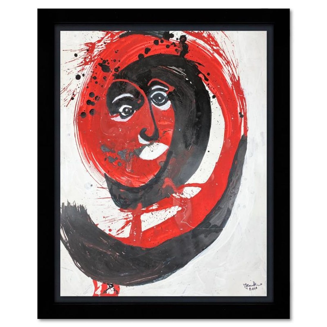 Jenik Cook, Framed Original Acrylic Painting, Hand Signed, Letter of Authenticity.: This is an original acrylic painting on paper by Jenik Cook. Hand signed by the artist, it includes Letter of Authenticity. This piece comes from the artist's personal collection. Measures