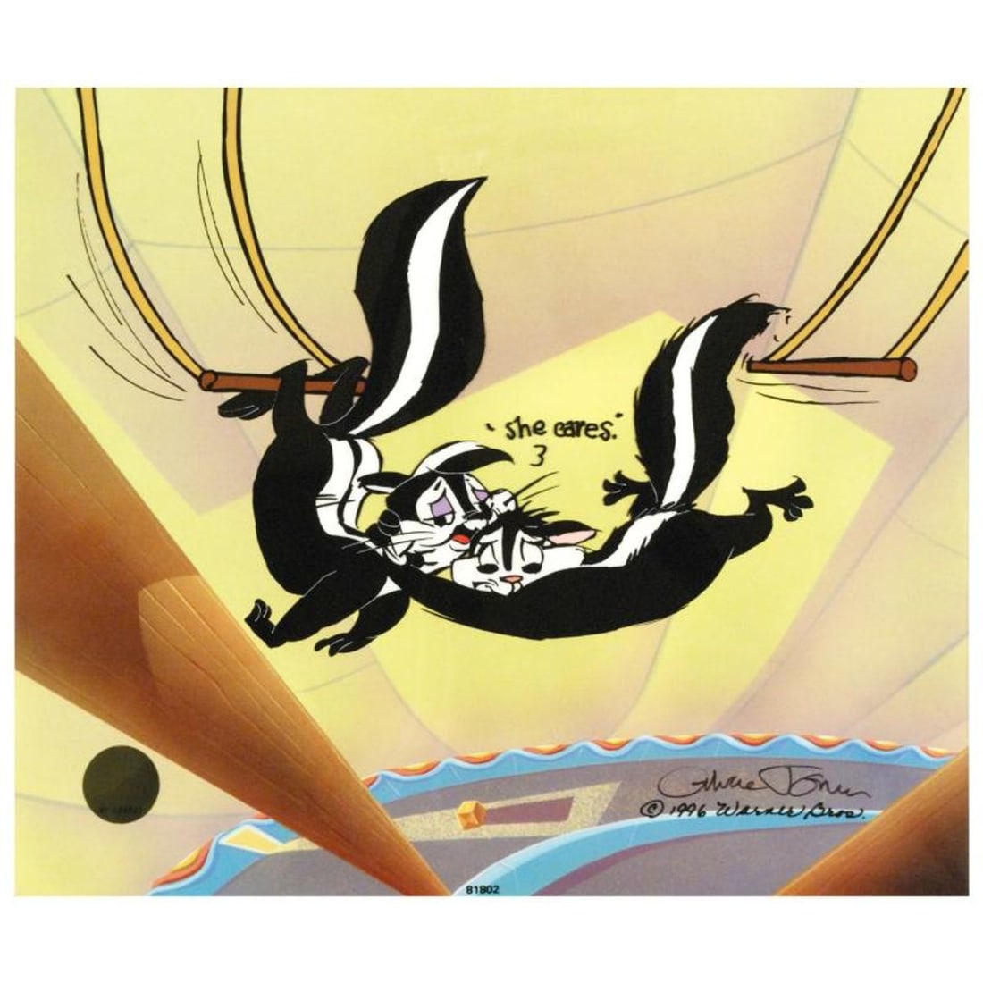 Kitty Catch by Chuck Jones (1912-2002). Limited Edition Animation Cel with Hand Painted Color: Own this amazing piece based on the original line image hand drawn and hand-inked on paper by Mr. Jones! "Kitty Catch" is a sold out limited edition animation cel with hand painted coloring on sericel