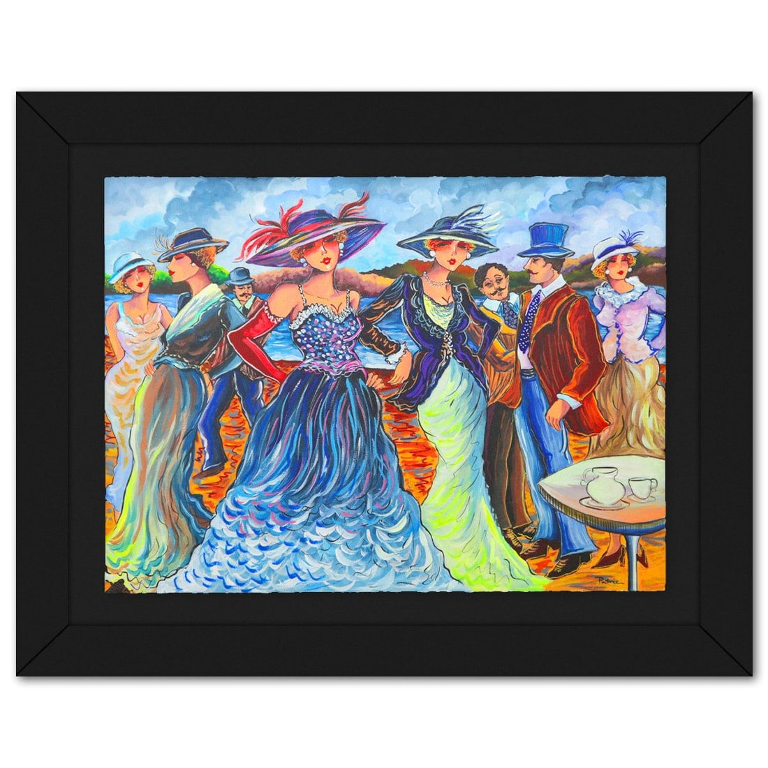 Patricia Govezensky- Original Watercolor "Fluorescent Veins": Artist: Patricia Govezensky. Medium: Original Watercolor. Title: Fluorescent Veins. Size: 22" x 30". Measures approx. 31" x 39" (framed). Signature: Hand signed. Certificate of Authenticity: Is