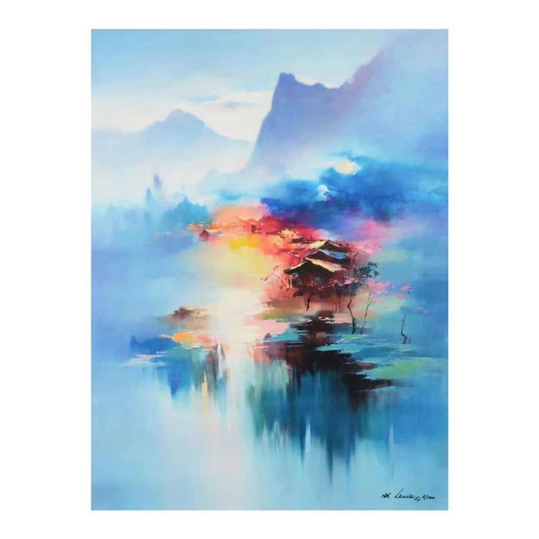 H. Leung, "Twilight Mist II" Limited Edition on Canvas, Numbered and Hand Signed with Letter of: Twilight Mist II is a limited edition giclee on canvas by H. Leung, numbered and hand signed by the artist. Includes Letter of Authenticity. Measures approx. 36" x 24" (image).
