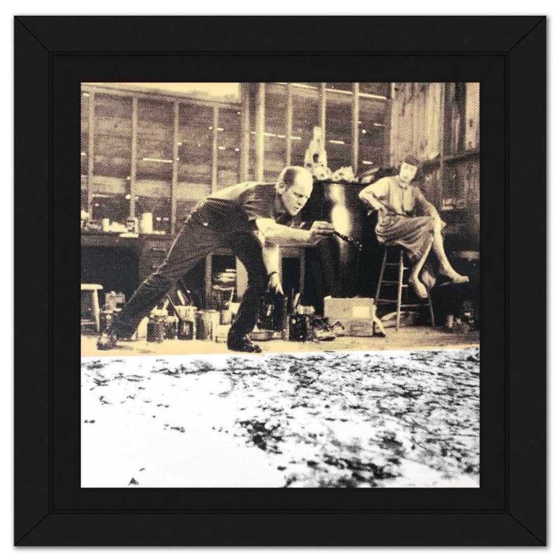 Steve Kaufman (1960-2010), "Jackson Pollock" Framed Hand Pulled Limited Edition Silscreen, Numbered: Jackson Pollock is a hand pulled limited edition silkscreen on canvas by Andy Warhol protege, Steve Kaufman (1960-2010), numbered PP 17/50 inverso and hand signed by the artist. This piece comes custo