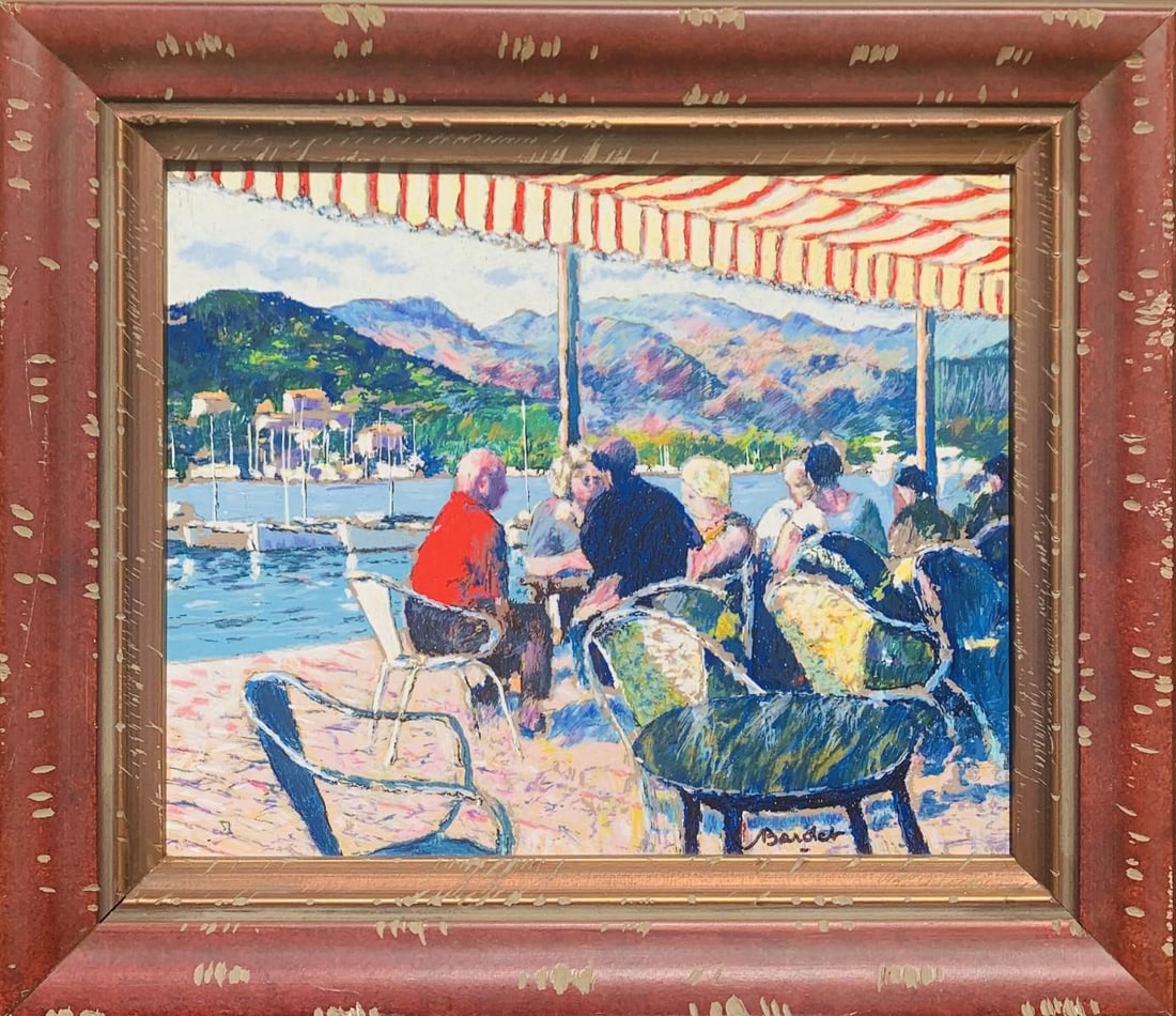 Andre Bardet- Serigraph on panel: Artist: Andre Bardet. Medium: Serigraph on panel. Measures approx. 16" x 20" (framed). Signature: Hand Signed and numbered. Reference#: 59478.