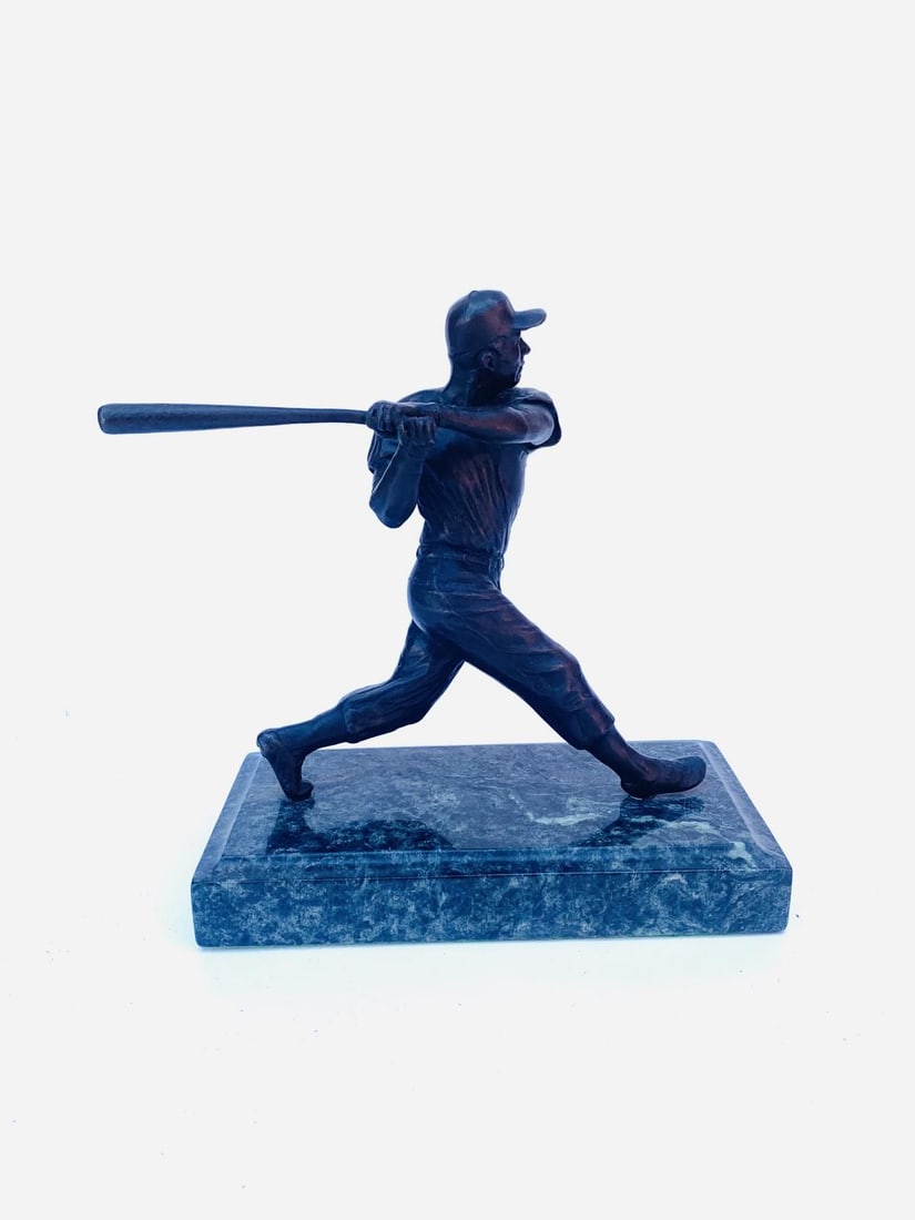 Unknown- Bronze Sculpture "Baseball": Artist: Unknown. Medium: Bronze Sculpture. Title: Baseball. Size: 12" x 10". Additional: Foundry : Collectors West inc - USA early 1980's. Reference#: 28232.