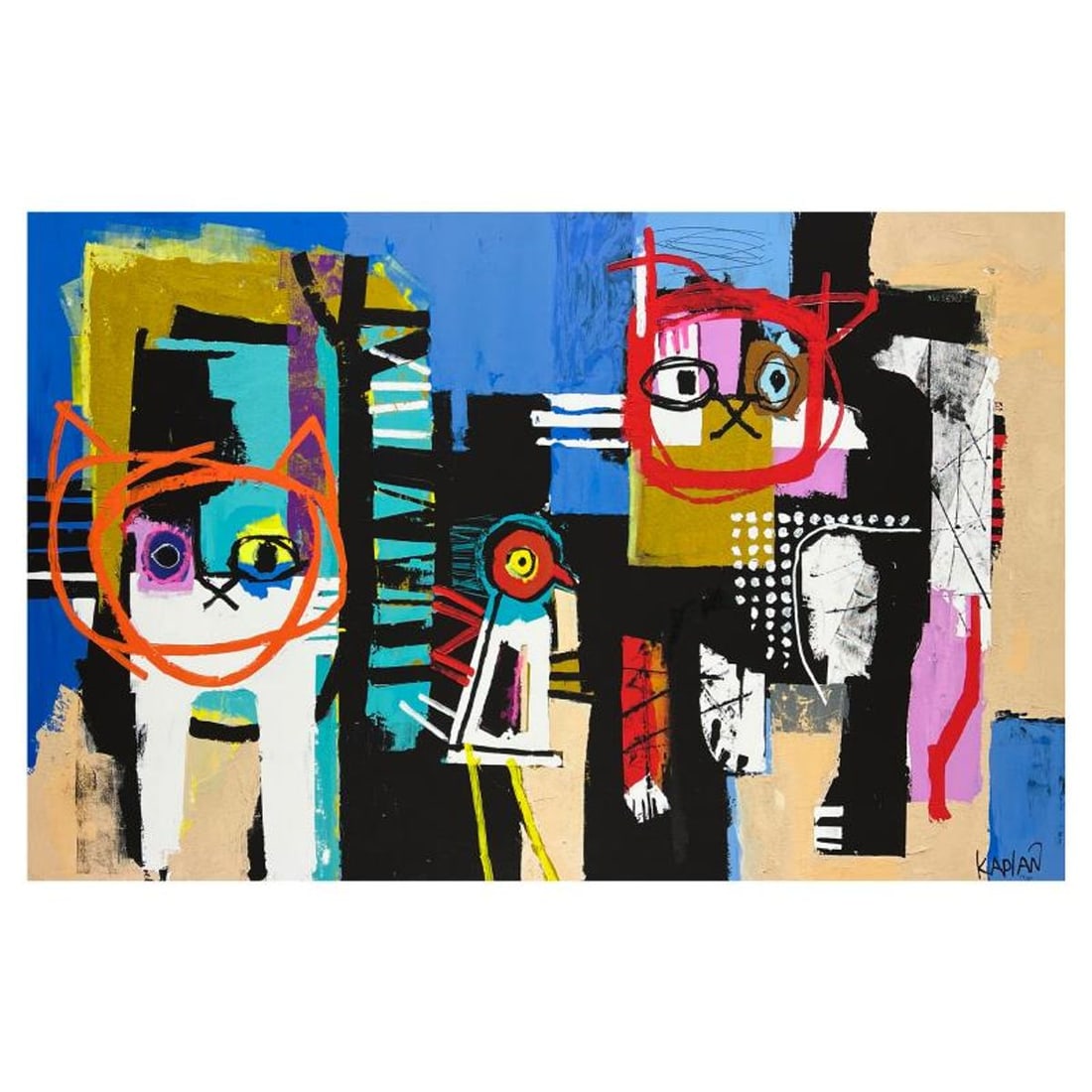 Lee Kaplan, Hand Signed Limited Edition Canvas with Letter of Authenticity.: This is an untitled limited edition on canvas by Lee Kaplan. The piece is hand signed by the artist and accompanied by a letter of authenticity. Measures approximately 22" x 36.5". Reference#: 91141.