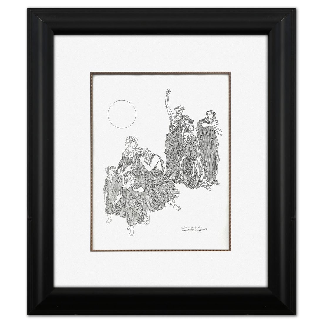 Guillaume Azoulay- Original Drawing: Artist: Guillaume Azoulay. Medium: Original Drawing. Size: 16" x 12". Measures approx. 28" x 24" (framed). Signature: Hand Signed. Certificate of Authenticity: Is included. Reference#: 26366.