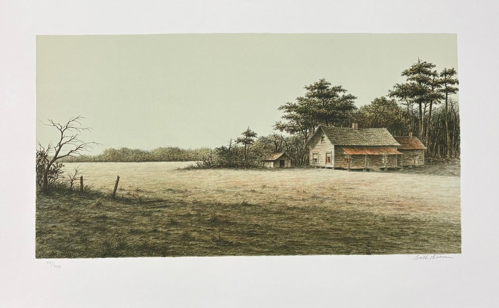 Smith Brown- Limited Edition Lithograph on paper: Artist: Smith Brown. Medium: Limited Edition Lithograph on paper. Size: 20" x 30". Signature: Signed and numbered. Reference#: 86447.