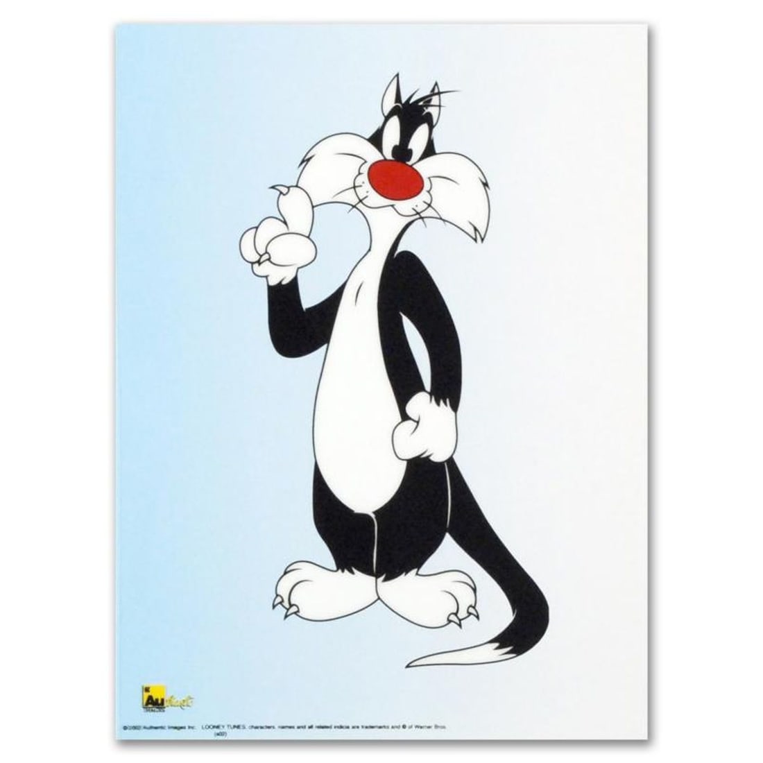 Sylvester Limited Edition Sericel from Warner Bros. and Authentic Images. Includes Certificate of: This heartwarming image of one of Warner Bros. most lovable characters is perfect for the seasoned collector, or to be hung on the wall of a child's room! "Sylvester" is a limited edition licensed ser
