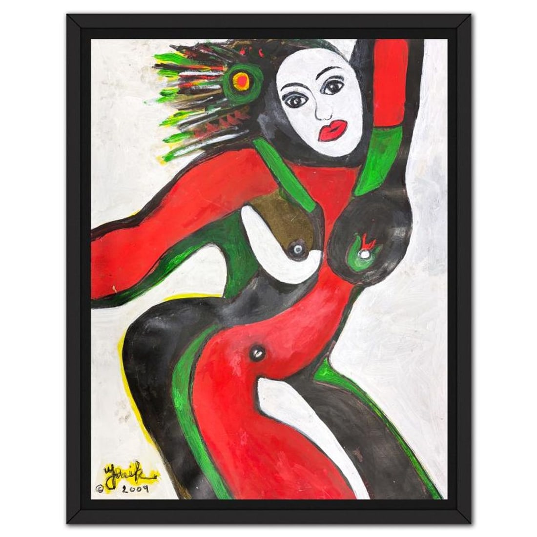 Jenik Cook, Framed Hand Signed Original Painting with Letter of Authenticity.: This is an original acrylic painting on paper by Jenik Cook. Hand signed by the artist, it includes Letter of Authenticity. This piece comes from the artist's personal collection. Measures approximate