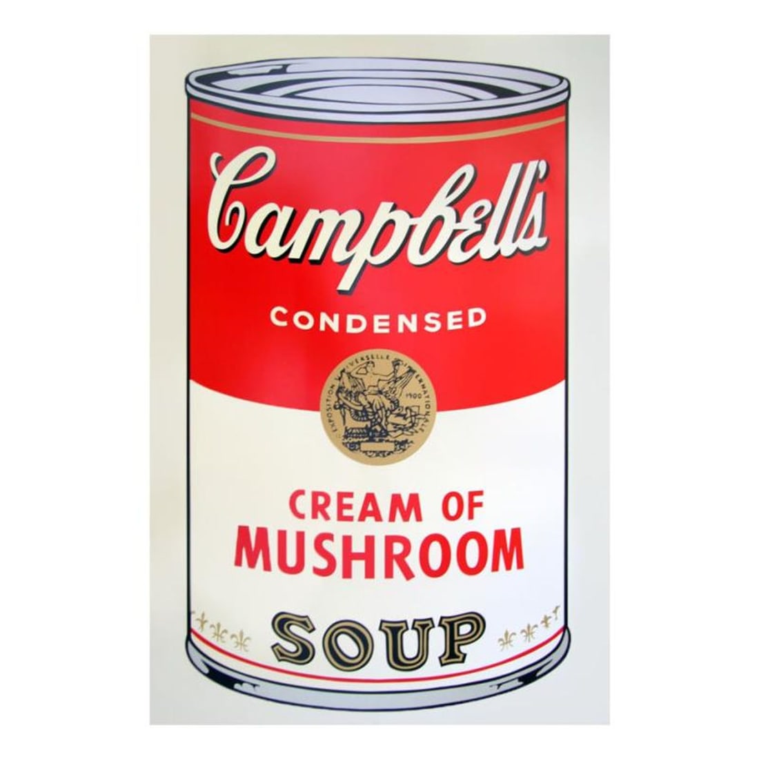 Andy Warhol "Soup Can 11.53 (Cream of Mushroom)" Silk Screen Print from Sunday B Morning.: Soup Can 11.53 (Cream of Mushroom) is a silk screen print on paper (open edition) from Sunday B Morning featuring the works of Andy Warhol. The piece is stamped in blue on the back with "Published by 