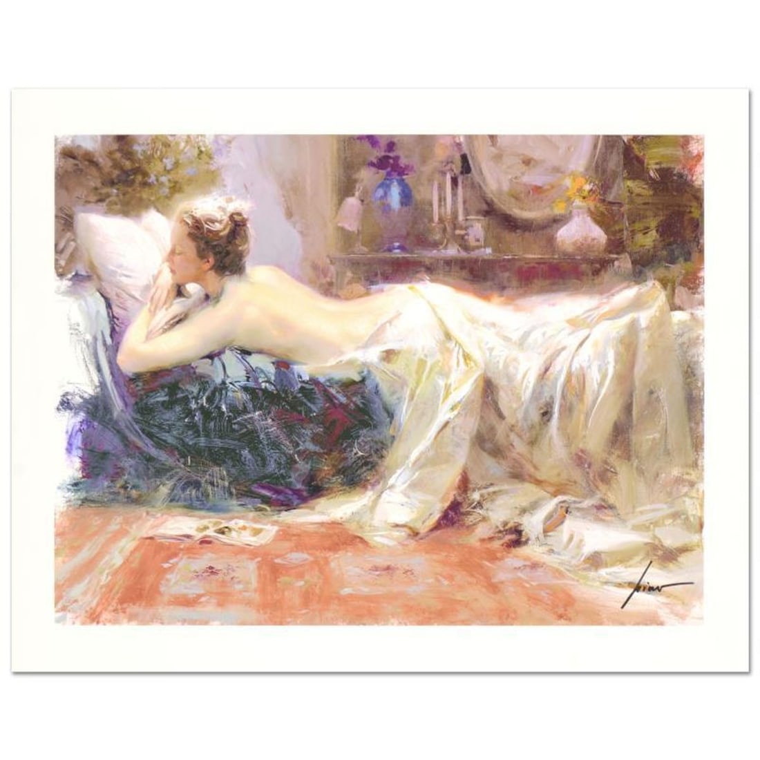 Pino (1939-2010), "Mystic Dreams" Hand Signed Limited Edition with Certificate of Authenticity.: Mystic Dreams is a limited edition giclee on paper by Pino (1939-2010), numbered and hand signed by the artist. Includes Certificate of Authenticity. Measures approximately 15" x 20" (image).