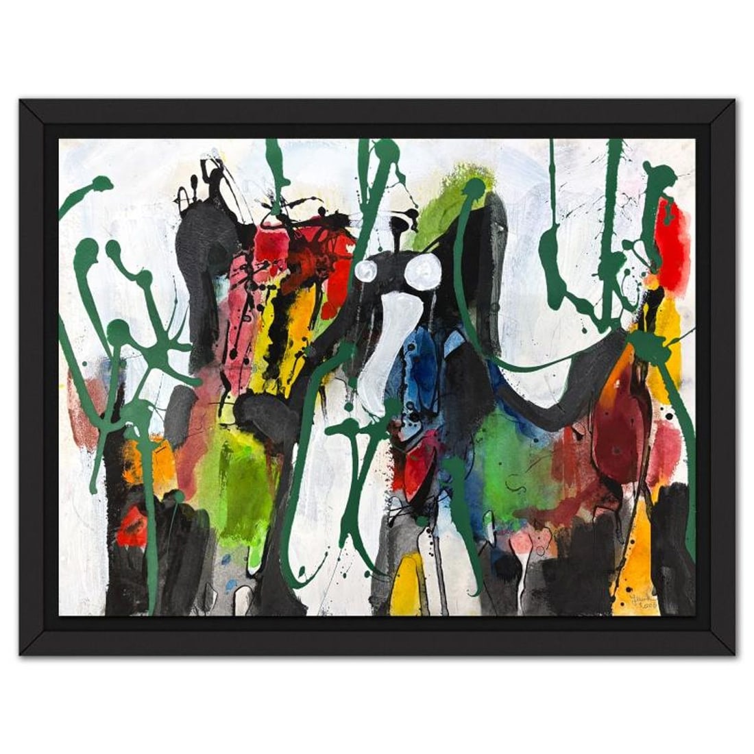 Jenik Cook, Framed Hand Signed Original Painting with Letter of Authenticity.: This is an original acrylic painting on paper by Jenik Cook. Hand signed by the artist, it includes Letter of Authenticity. This piece comes from the artist's personal collection. Measures approximate