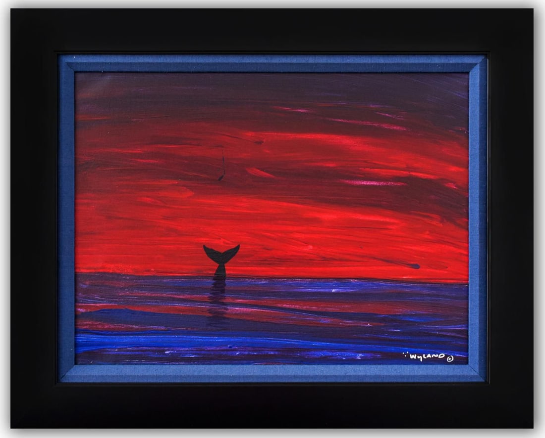 Wyland- Original Painting on Canvas "Water Planet": Artist: Wyland. Medium: Original Painting on Canvas. Title: Water Planet. Size: 18" x 24". Measures approx. 25" x 31" (framed). Signature: Hand Signed by the artist. Certificate of Authenticity: Is in