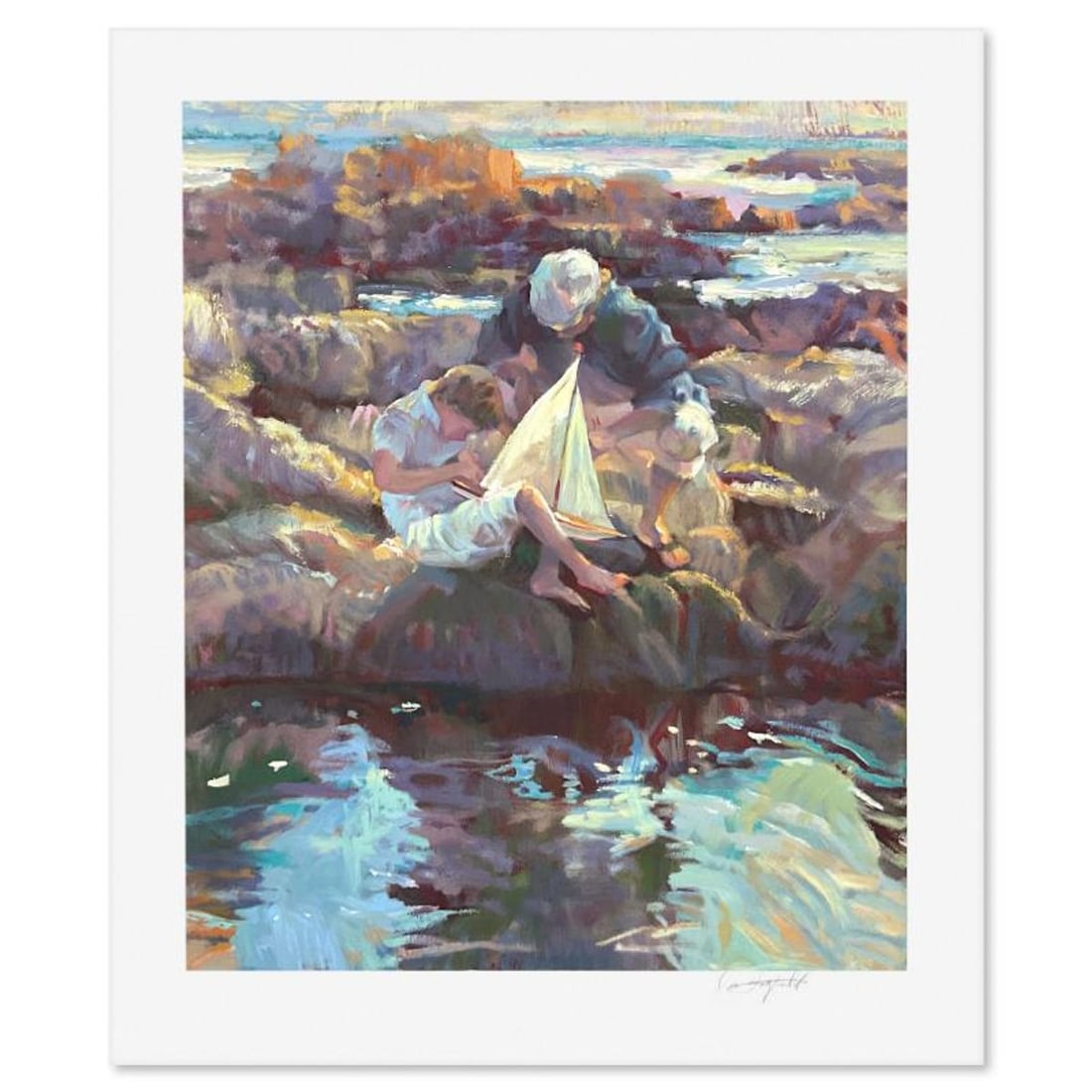 Don Hatfield, "Maiden Voyage" Limited Edition Printer's Proof Serigraph, Numbered and Hand Signed: Maiden Voyage is a limited edition printer's proof serigraph on paper by Don Hatfield, numbered and hand signed by the artist. Includes Letter of Authenticity. Measures approx. 29" x 25.5" (border), 2