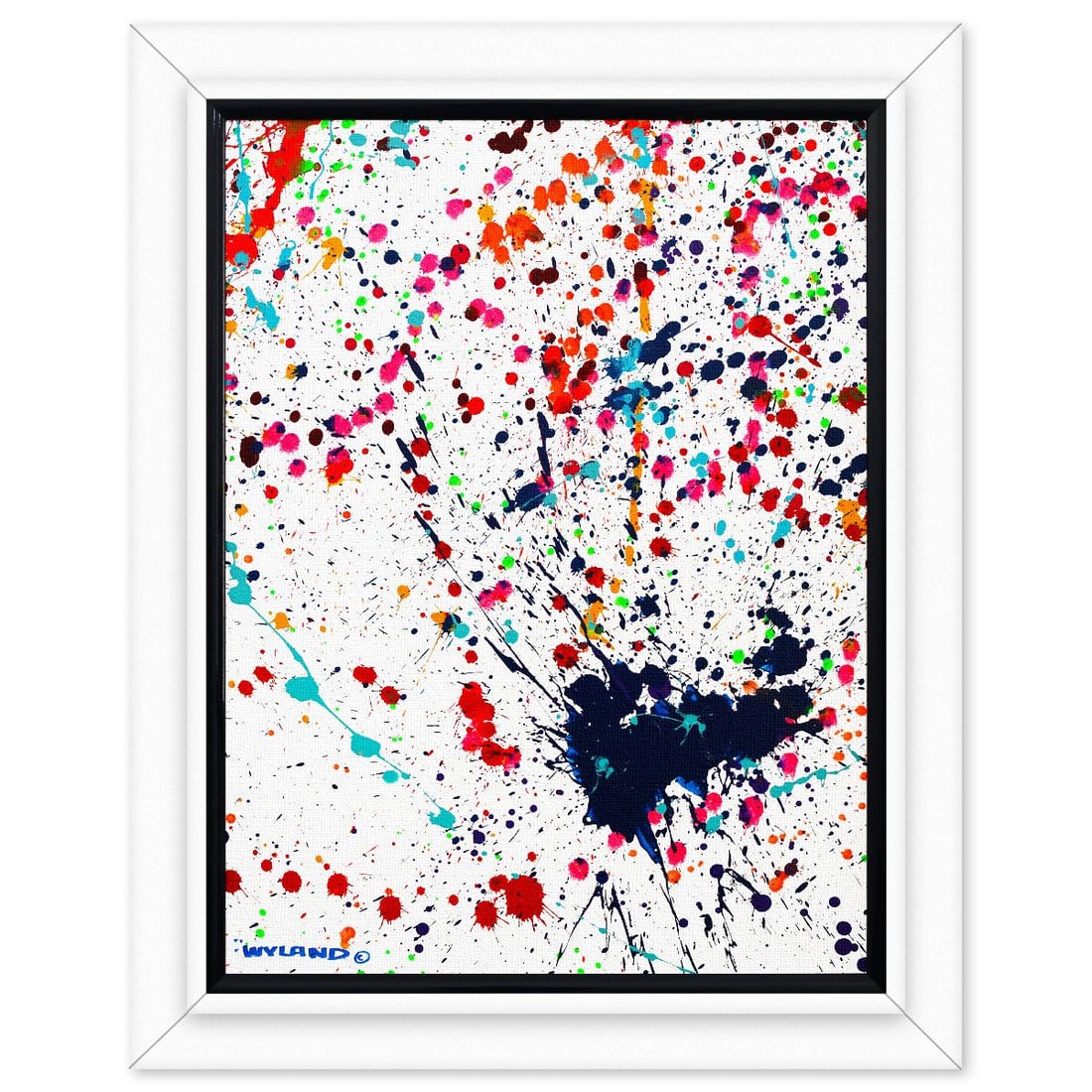 Wyland- Original Painting on Canvas "Abstract": Artist: Wyland. Medium: Original Painting on Canvas. Title: Abstract. Size: 40" x 30". Measures approx. 48" x 38" (framed). Signature: Hand signed. Certificate of Authenticity: Is included. Reference#