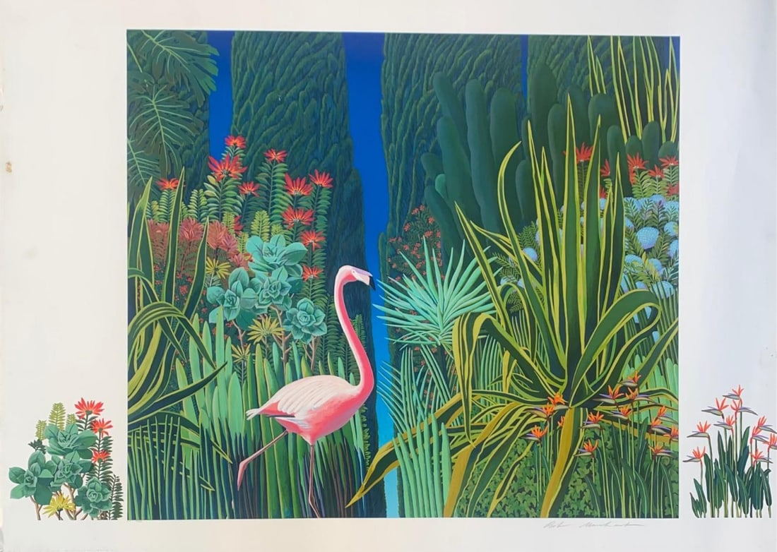 Bob Marchant- Limited edition serigraph with 2 hand drawn Remarques "Untitled": Artist: Bob Marchant. Medium: Limited edition serigraph with 2 hand drawn Remarques. Title: Untitled. Size: 40" x 50". Reference#: 57148.