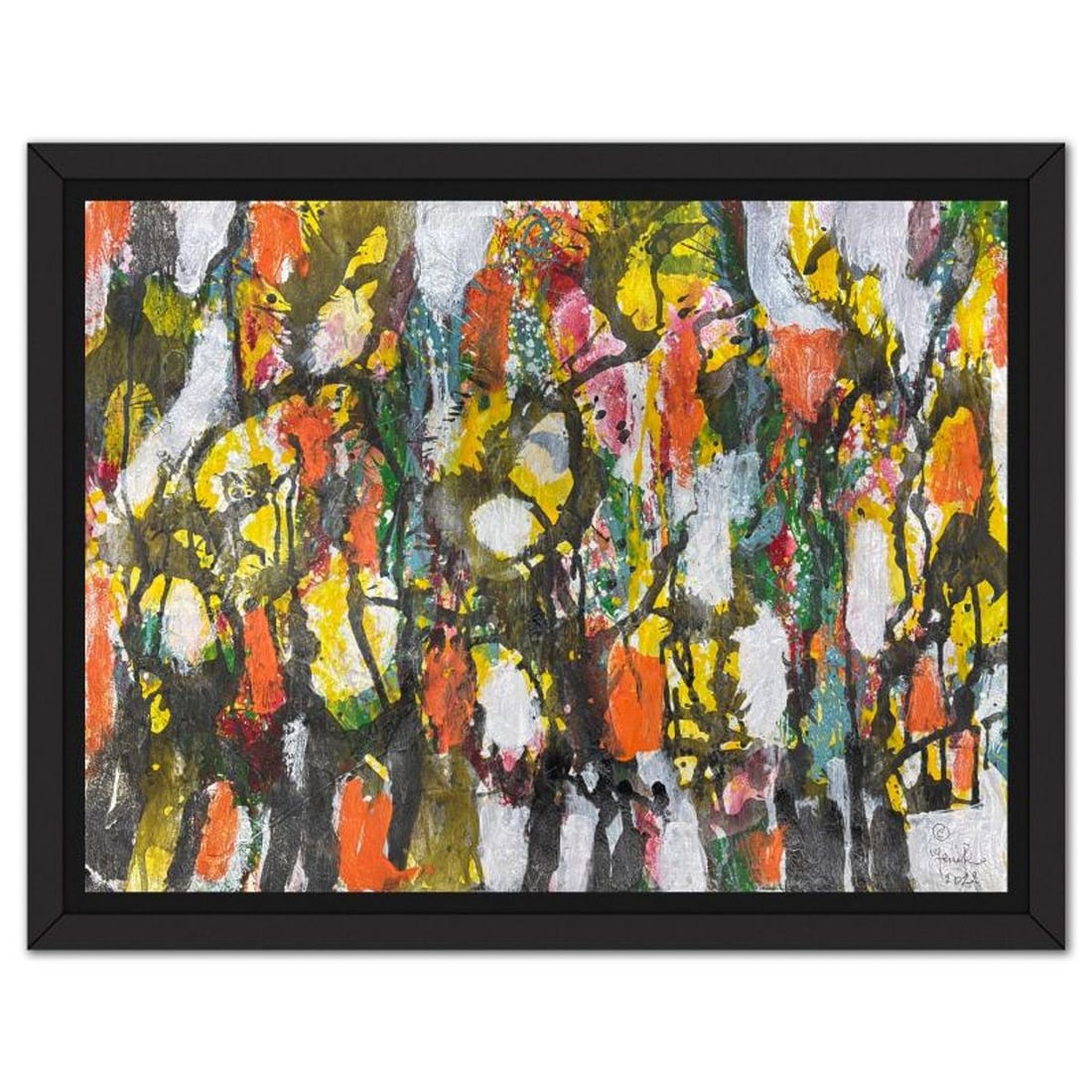 Jenik Cook, Framed Hand Signed Original Painting with Letter of Authenticity.: This is an original acrylic painting on paper by Jenik Cook. Hand signed by the artist, it includes Letter of Authenticity. This piece comes from the artist's personal collection. Measures approximate