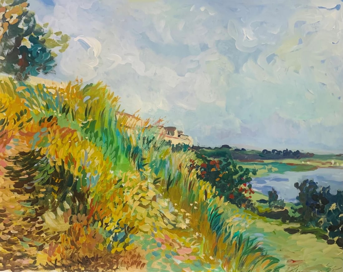 Carol Bugman - Acrylic painting on paper: Artist: Carol Bugman . Medium: Acrylic painting on paper . Size: 22" x 28". Signature: Signed. Reference#: 37499.