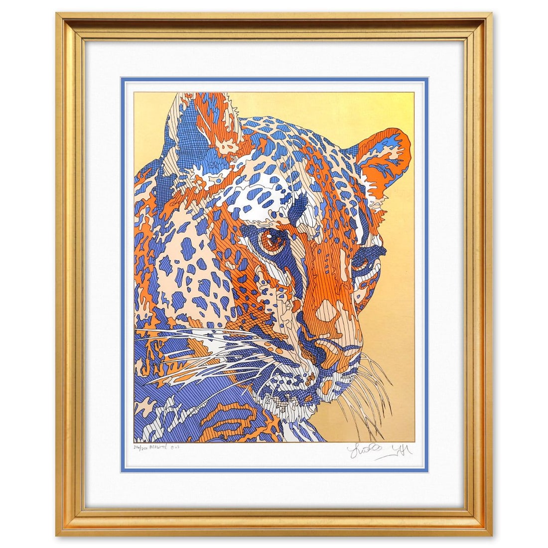Guillaume Azoulay- Original Etching with Gold Leaf "Agilite" (1 of 3)