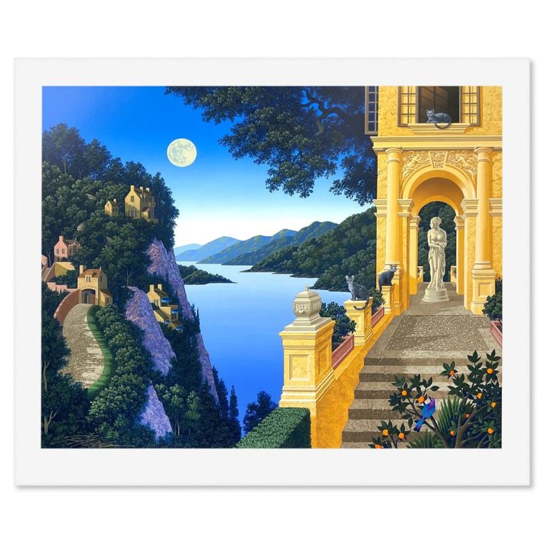 Jim Buckels, "Two Suitors" Limited Edition Printer's Proof Serigraph, Numbered and Hand Signed with: Two Suitors is a limited edition printer's proof serigraph on paper by Jim Buckels, numbered and hand signed by the artist. Includes Letter of Authenticity. Measures approx. 28.5" x 34" (border), 24" 