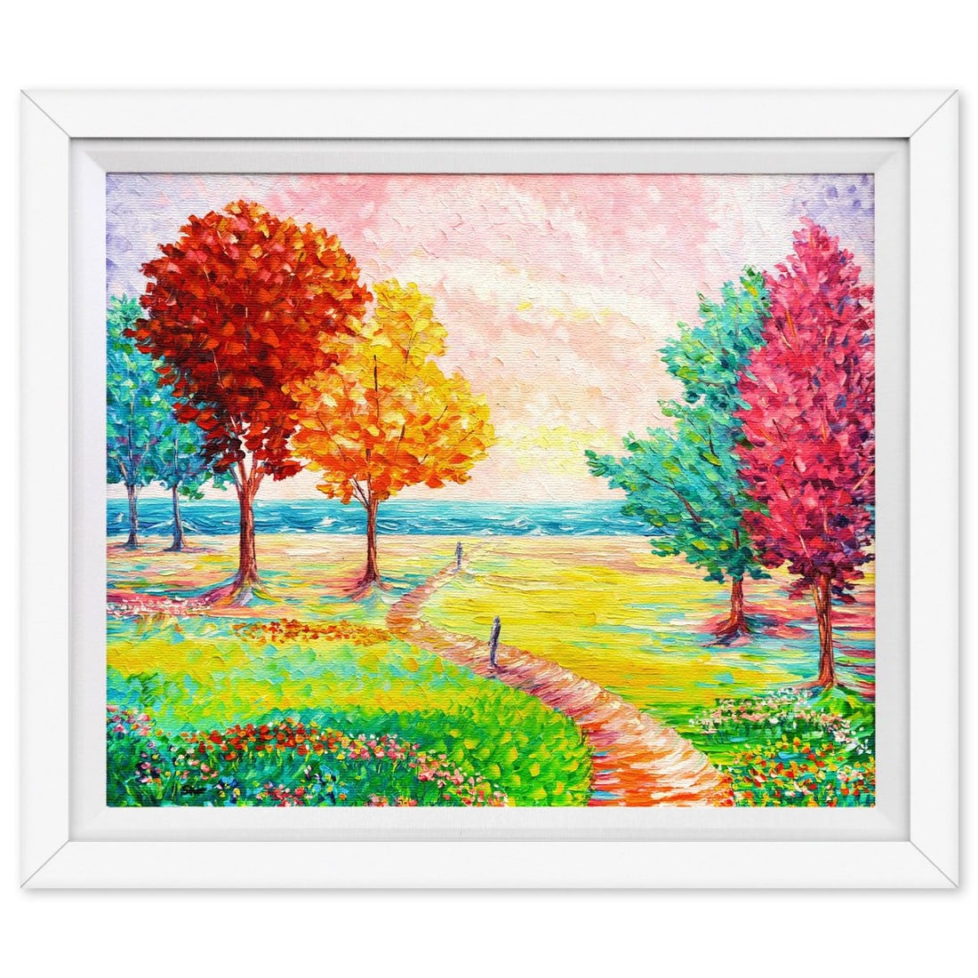Svyatoslav Shyrochuk- Original Oil on Canvas "Tranquil Meadow": Artist: Svyatoslav Shyrochuk. Medium: Original Oil on Canvas. Title: Tranquil Meadow. Size: 20" x 24". Measures approx. 25" x 29" (framed). Signature: Hand signed by the artist. Certificate of Authent