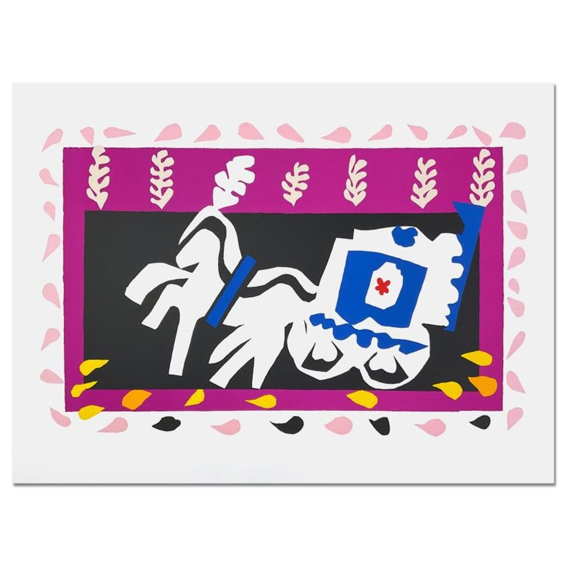 Henri Matisse 1869-1954 (After), "L'Enterrement de Pierrot (Pierrot's Funeral)" Limited Edition: L'Enterrement de Pierrot (Pierrot's Funeral) is a limited edition lithograph by Henri Matisse (1869-1954). This piece comes from an edition of 200 authorized by the Matisse Estate; the edition number 