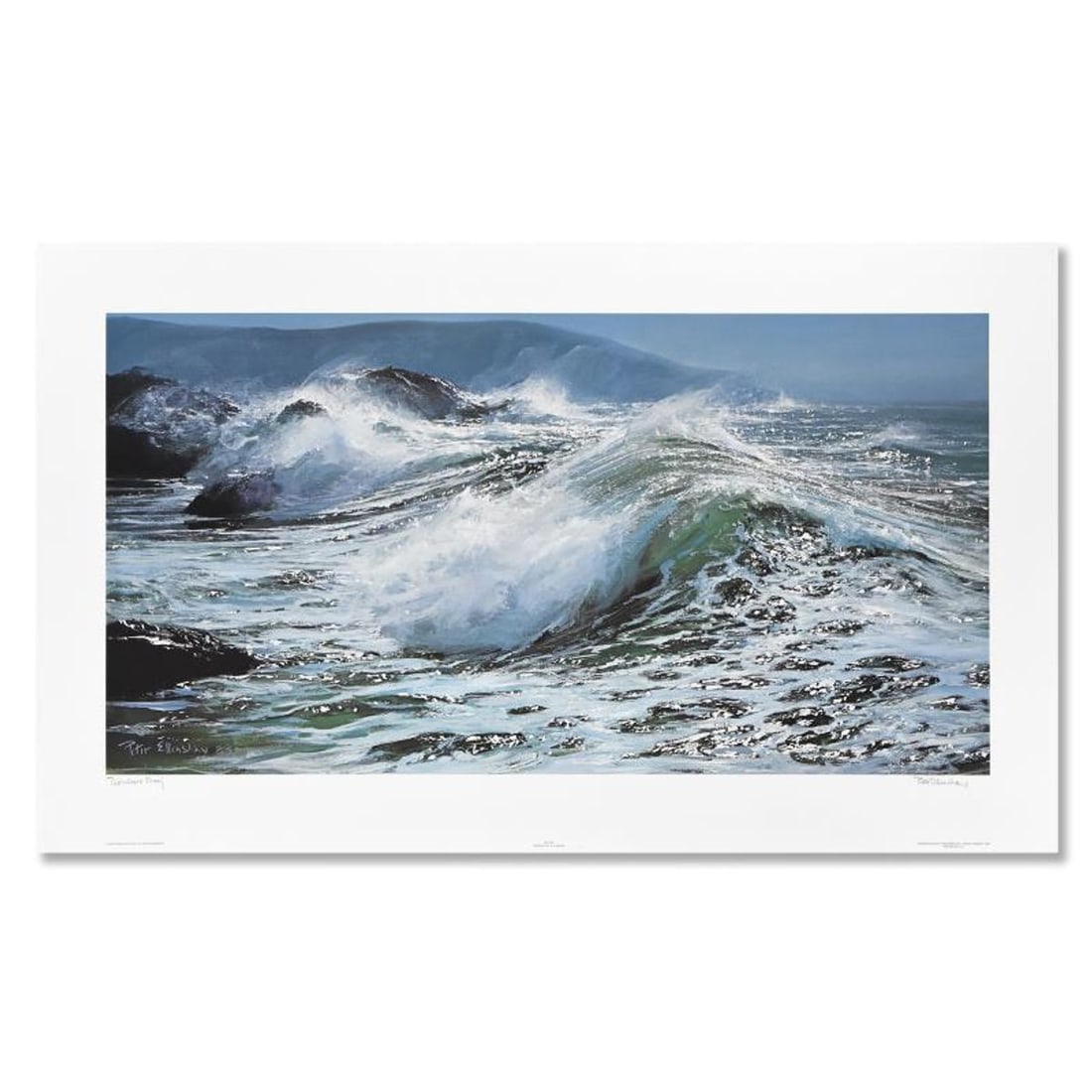 Peter Ellenshaw (1913-2007), "Big Sur" Limited Edition Lithograph, Numbered and Hand Signed with: Big Sur is a limited edition lithograph on paper by Peter Ellenshaw (1913-2007), numbered and hand signed by the artist. Includes Letter of Authenticity. Measures approx. 37" x 21" (border), 36" x