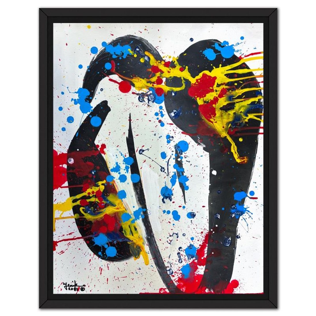 Jenik Cook, Framed Hand Signed Original Painting with Letter of Authenticity.: This is an original acrylic painting on paper by Jenik Cook. Hand signed by the artist, it includes Letter of Authenticity. This piece comes from the artist's personal collection. Measures approximate