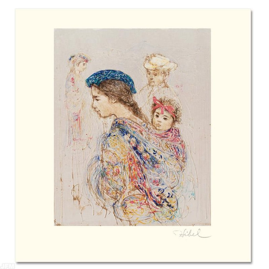 Guatemalan Mother and Baby Limited Edition Lithograph by Edna Hibel (1917-2014), Numbered and Hand: Guatemalan Mother and Baby is a limited edition lithograph on paper, numbered and hand signed by Edna Hibel (1917-2014). Includes Certificate of Authenticity! Measures approx. 12" x 16" (with border),