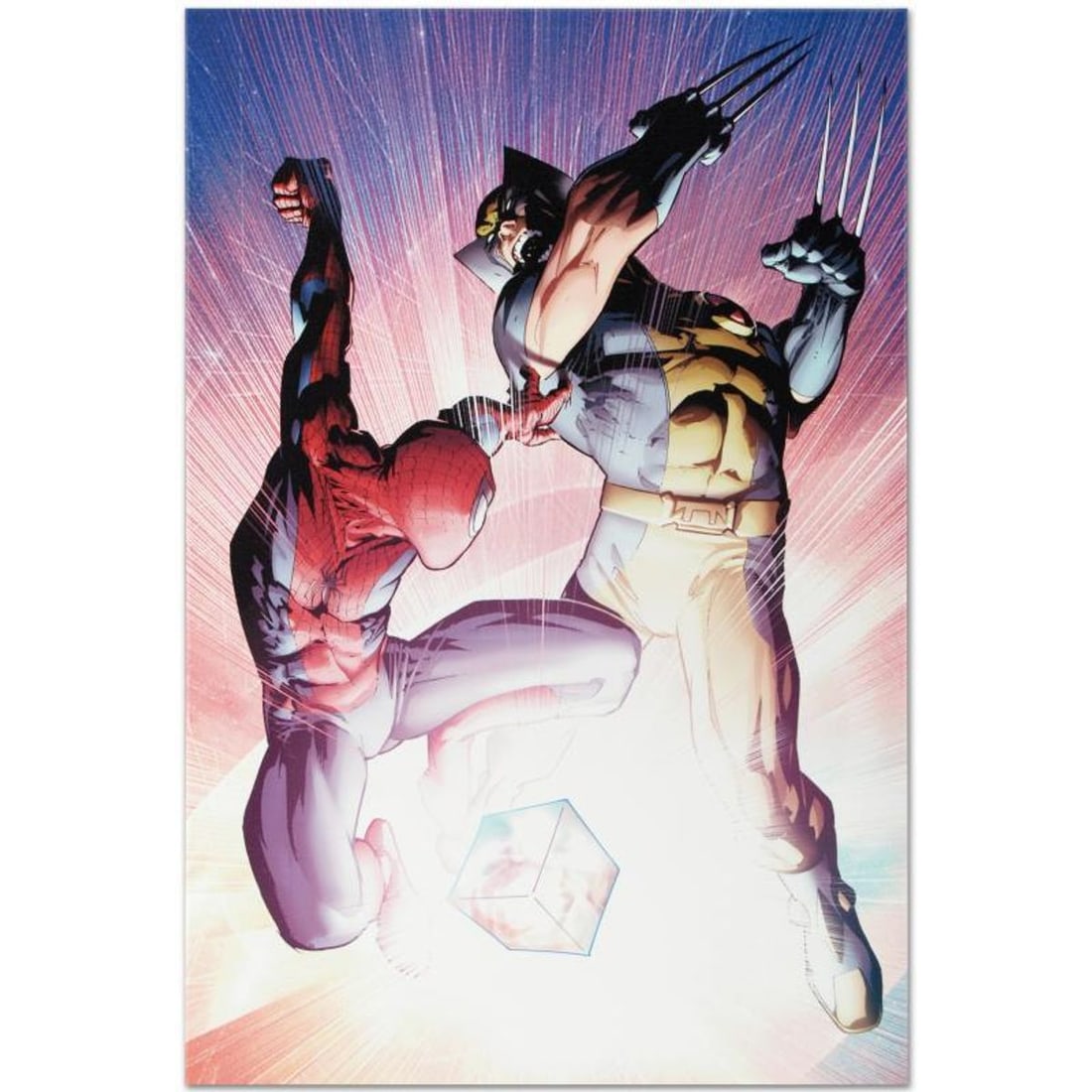 Marvel Comics "Astonishing Spider-Man & Wolverine #3" Numbered Limited Edition Giclee on Canvas by: A piece of comic book history, this limited edition, from original art by Adam Kubert, depicts Spider-Man and Wolverine in action. Adam Kubert began his professional comics career at age 12 as a lette