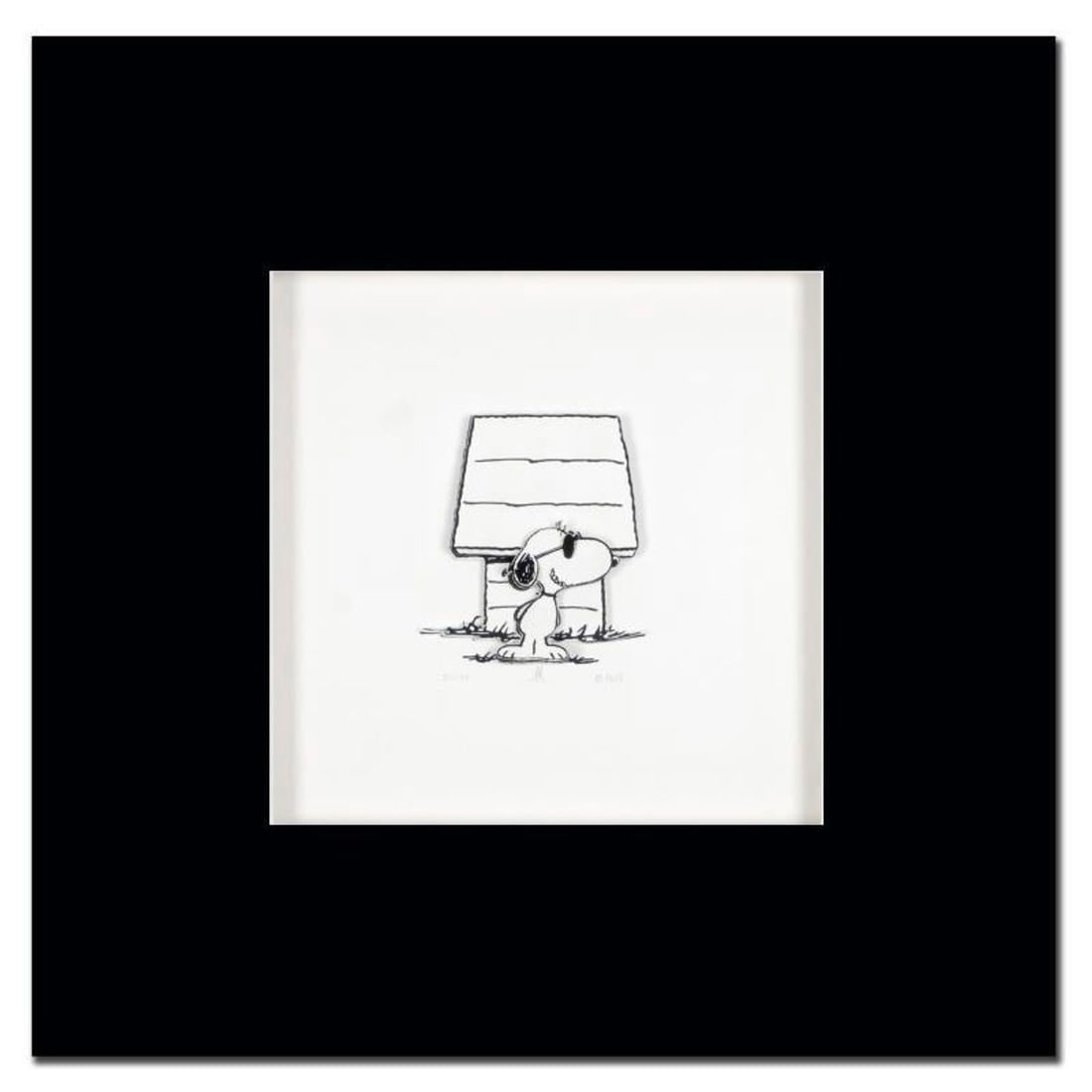 Peanuts, "Joe's Cool" Hand Numbered Limited Edition 3D Decoupage with Certificate of Authenticity.: Created from the original artwork archived at the studio, "Joe's Cool" portrays the simple yet emotive art of Charles. M. Schulz, creator of PEANUTS. This 3D decoupage print on paper is hand numbered 