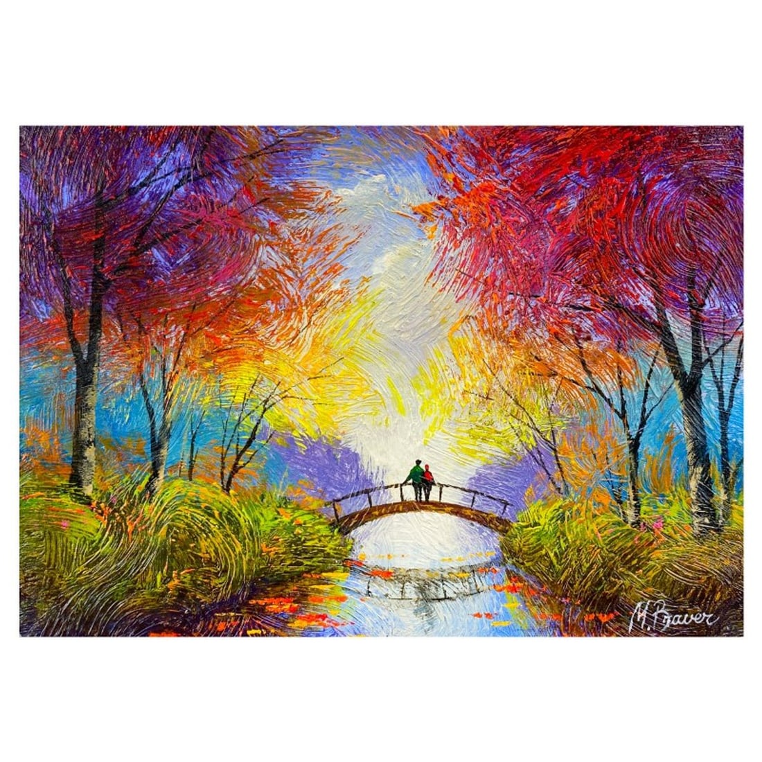 Mark Braver, Original Acrylic Painting on Canvas, Hand Signed with Letter of Authenticity.: This is an original acrylic painting on canvas by Mark Braver, hand signed by the artist. Includes Letter of Authenticity. Measures approx. 10" x 14" (image).