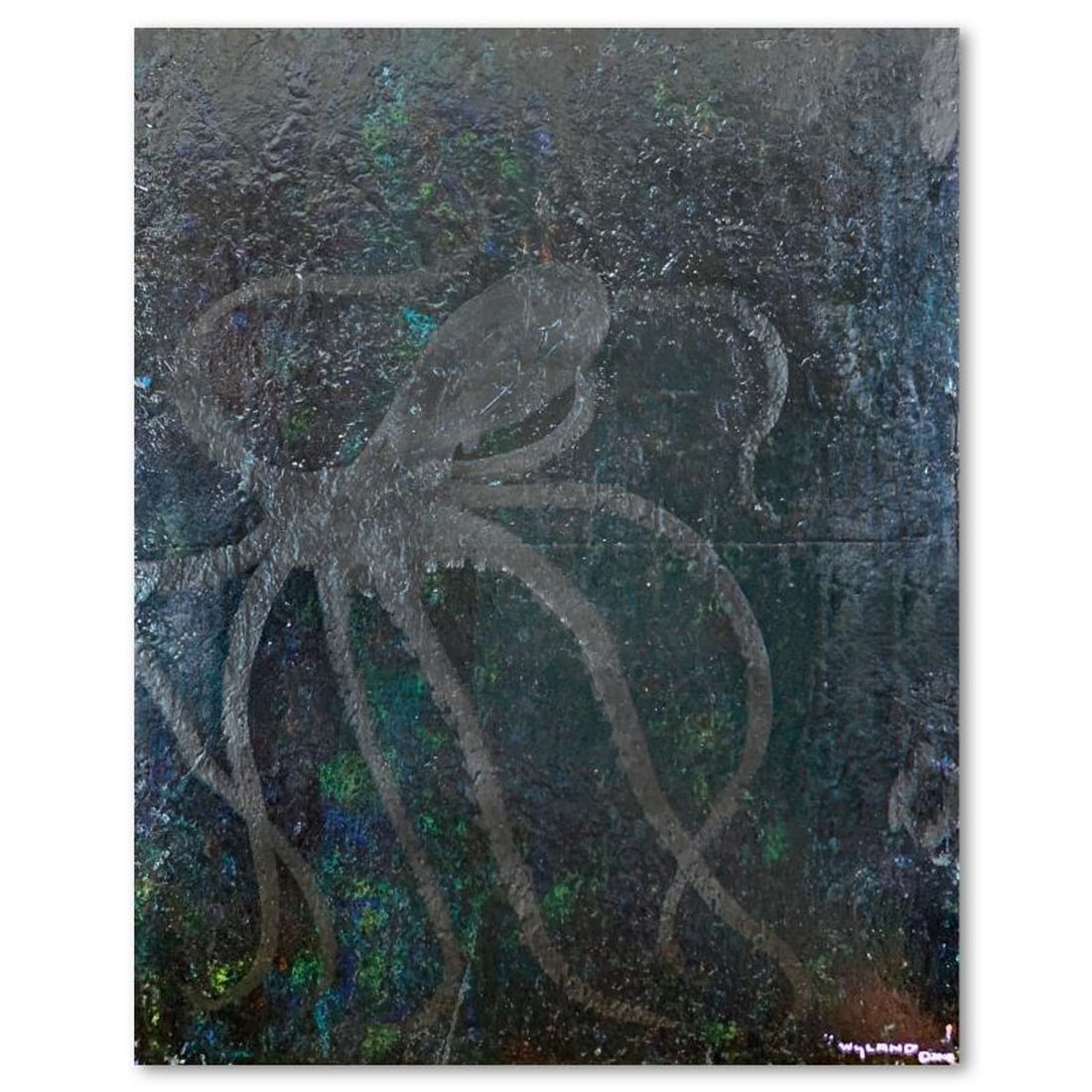 Wyland, Hand Signed Original Painting with Letter of Authenticity.: This is an original painting on board by Wyland. Hand signed by the artist, this piece includes a letter of authenticity. Measures approximately 20" x 16".