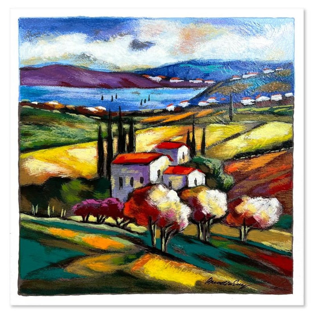 Slava Brodinsky, Hand Signed, Numbered Limited Edition with Letter of Authenticity.: This is a limited edition on paper by Slava Brodinsky. The piece comes hand signed by the artist, numbered, and with a letter of authenticity. Measures approximately 12" x 12". Reference#: 89971.