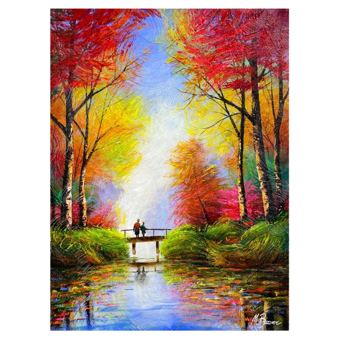 Mark Braver, Original Acrylic Painting on Canvas, Hand Signed with Letter of Authenticity.: This is an original acrylic painting on canvas by Mark Braver, hand signed by the artist. Includes Letter of Authenticity. Measures approx. 24" x 18" (image).
