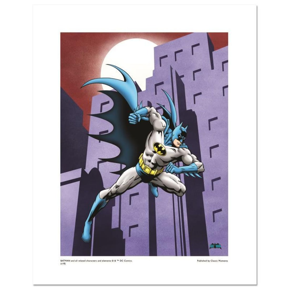 DC Comics, "Batman Running" Numbered Limited Edition Giclee with Certificate of Authenticity.: Batman Running is a limited edition giclee on paper licensed by DC Comics. The piece is numbered and includes Certificate of Authenticity. Measures approx. 20" x 16" (with border), 16" x 12" (image). 