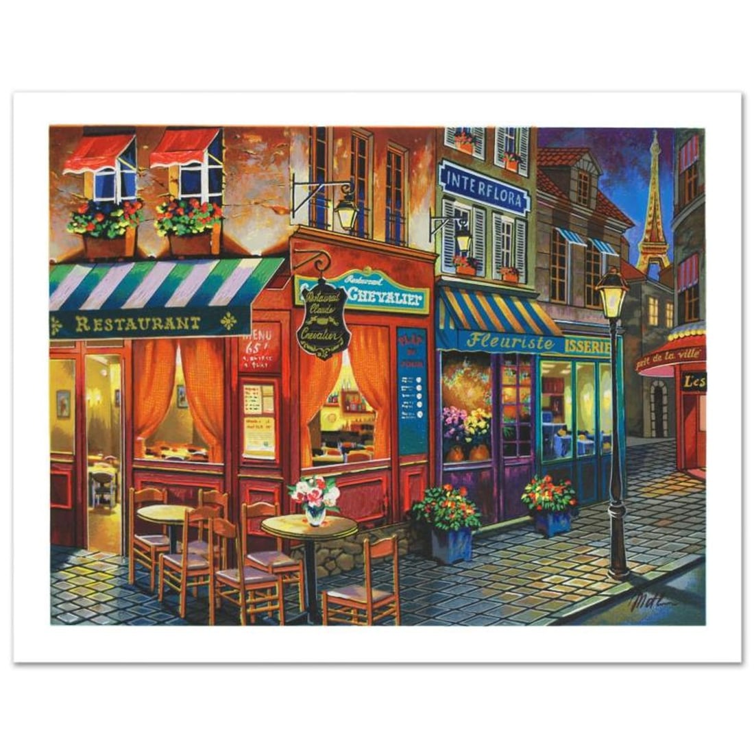 Anatoly Metlan, "Saint Denis La Nuit" Limited Edition Lithograph, Numbered and Hand Signed with: Saint Denis La Nuit is a limited edition lithograph on paper by Anatoly Metlan, numbered and hand signed by the artist. Includes Certificate of Authenticity. Measures approx. 25" x 19" (with border), 