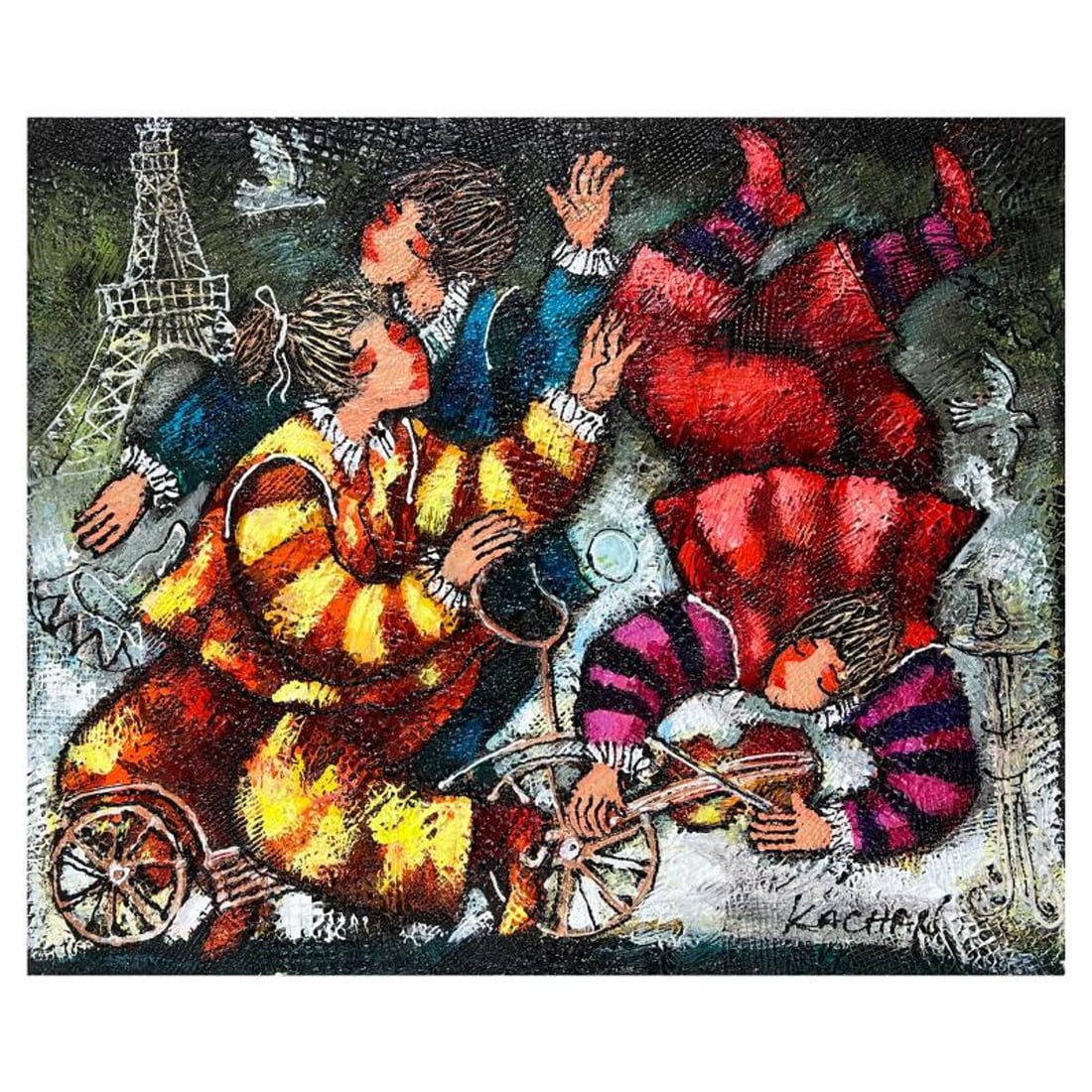 Michael Kachan, Hand Signed Original Painting on Canvas with Letter of Authenticity.: This is an original painting acrylic on canvas by Michael Kachan. Hand signed by the artist, this piece comes with a letter of authenticity. Measures approximately 20" x 24" (image).