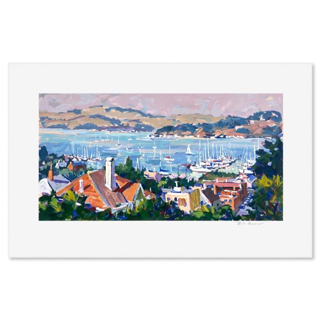 Bill Schmidt, "View from the Bluff" Limited Edition Printer's Proof Serigraph, Numbered and Hand: View from the Bluff is a limited edition printer's proof serigraph on paper by Bill Schmidt, numbered and hand signed by the artist. Includes Letter of Authenticity. Measures approx. 15.5" x 24" (bord