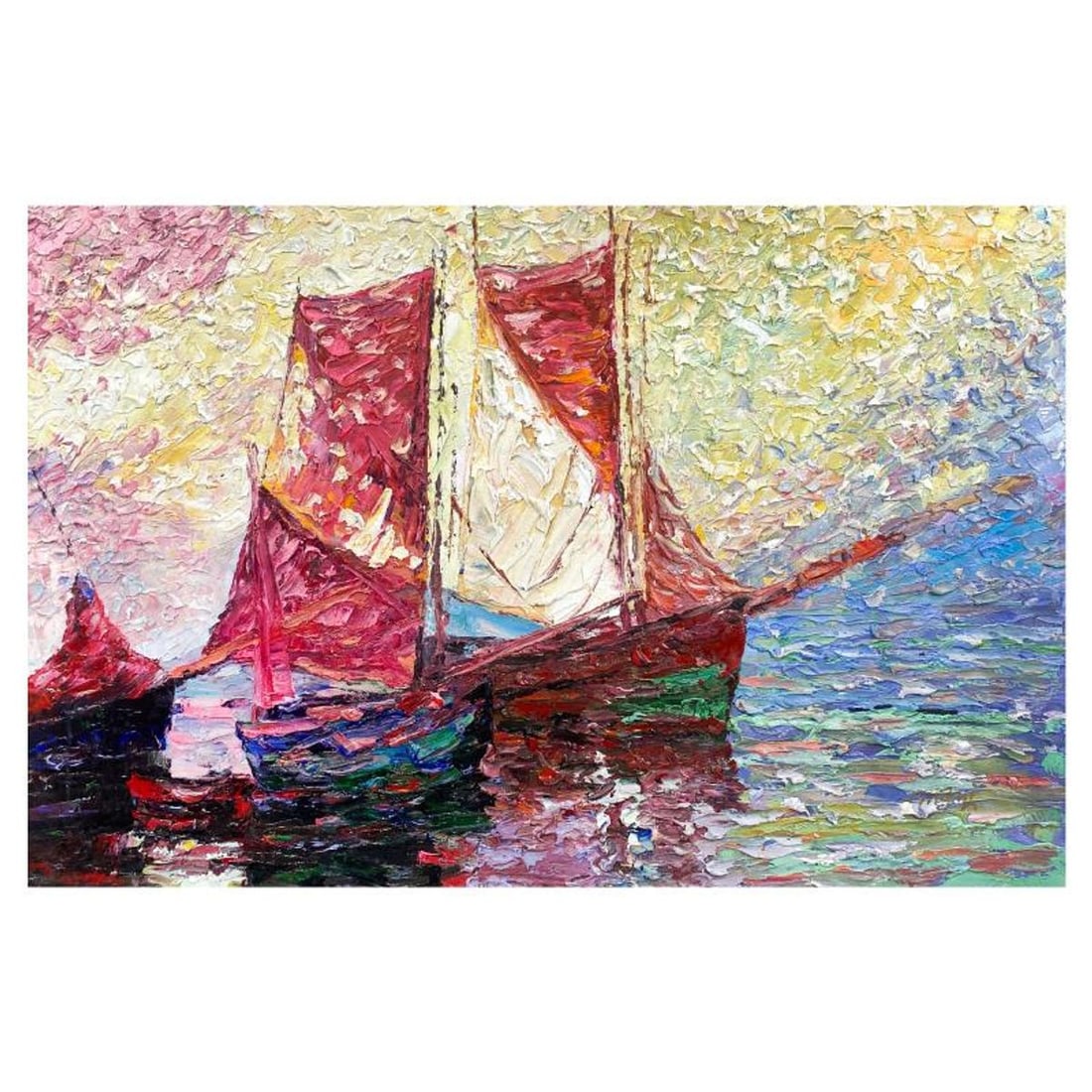 Mani, Original Acrylic Painting on Canvas, Hand Signed with Letter of Authenticity.: This is an original acrylic painting on canvas by Mani, hand signed by the artist. Includes Letter of Authenticity. Measures approx. 24" x 36" (image).