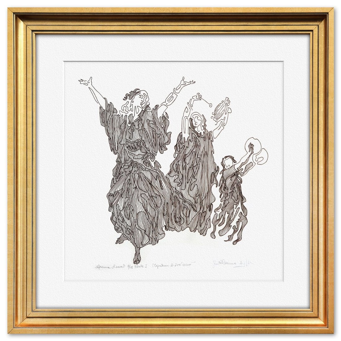 Guillaume Azoulay- Original Etching: Artist: Guillaume Azoulay. Medium: Original Etching. Size: 14.5" x 14.5". Measures approx. 21.5" x 21.5" (framed). Signature: Hand signed and numbered. Additional: 45795. Reference#: 10066.