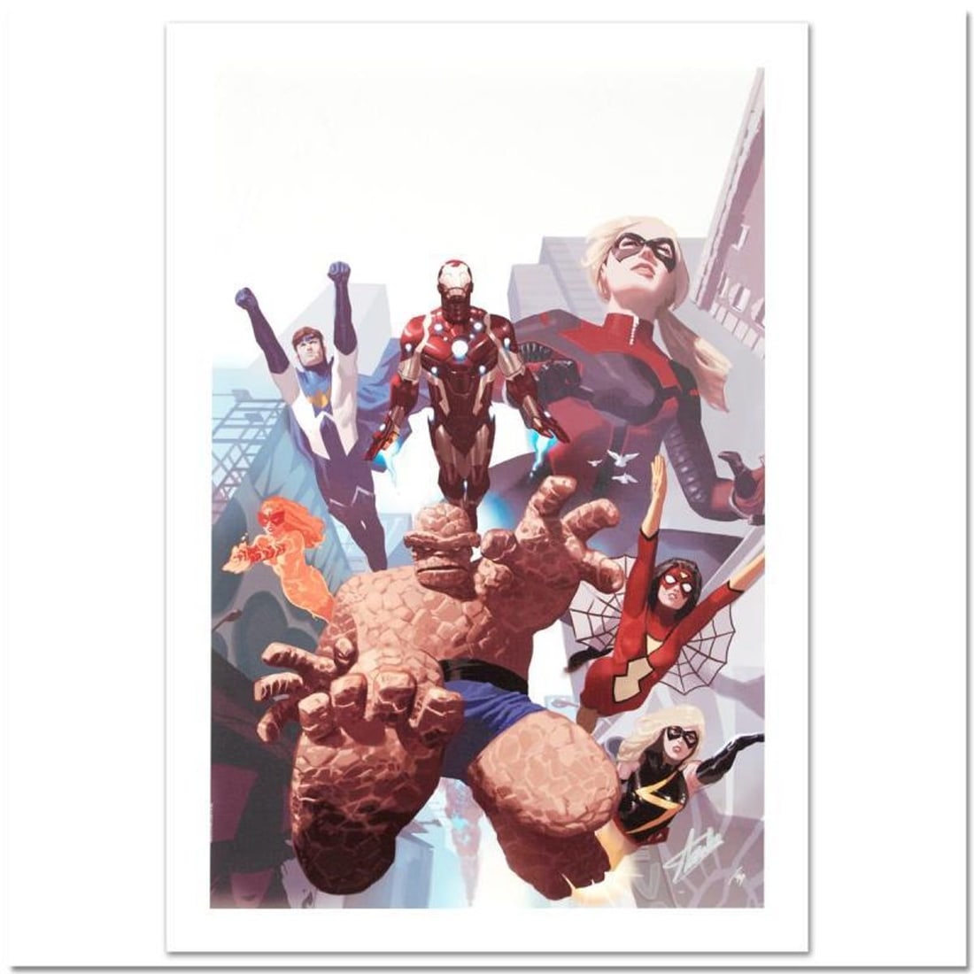 Stan Lee Signed, Marvel Comics "I Am An Avenger #4" Limited Edition Canvas, Numbered 2/99 with: I Am An Avenger #4 is a limited edition giclee on canvas with art by Daniel Acuna. Officially licensed by Marvel, this piece is numbered 2/99 and hand signed by creative legend Stan Lee (1922-2018). T