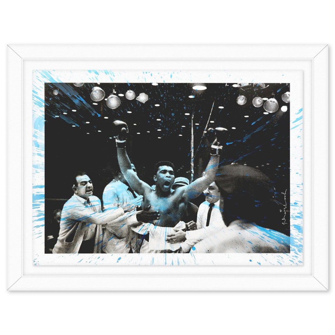 Mr. Brainwash- Silkscreen "Absolute Ali": Artist: Mr. Brainwash. Medium: Silkscreen. Title: Absolute Ali. Size: 36" x 48". Measures approx. 45" x 58" (framed). Signature: Hand signed by the artist. Certificate of Authenticity: Is included. Ad
