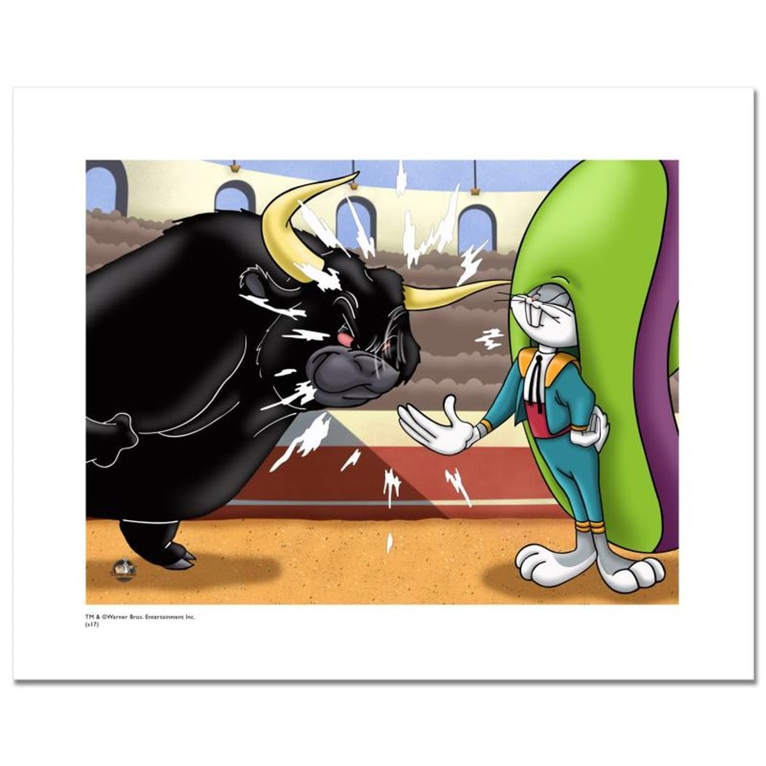 Looney Tunes, "Bully for Bugs II" Numbered Limited Edition with Certificate of Authenticity.: Bully for Bugs II is a licensed limited edition giclee on paper featuring classic Looney Tunes characters. The piece is numbered and with hologram seal; includes Certificate of Authenticity! Measures 