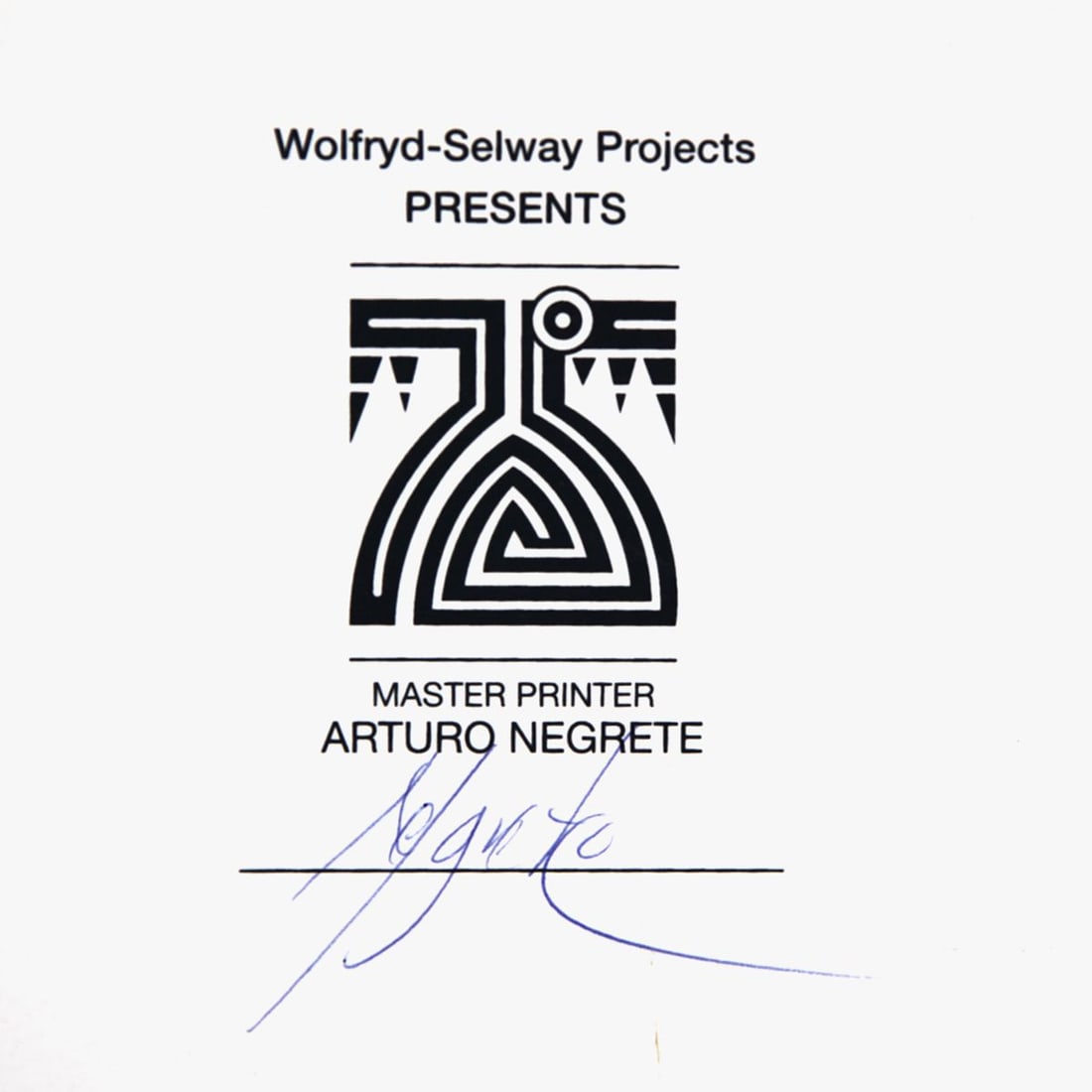 Wolfryd-Selway Projects- Silkscreen - 2