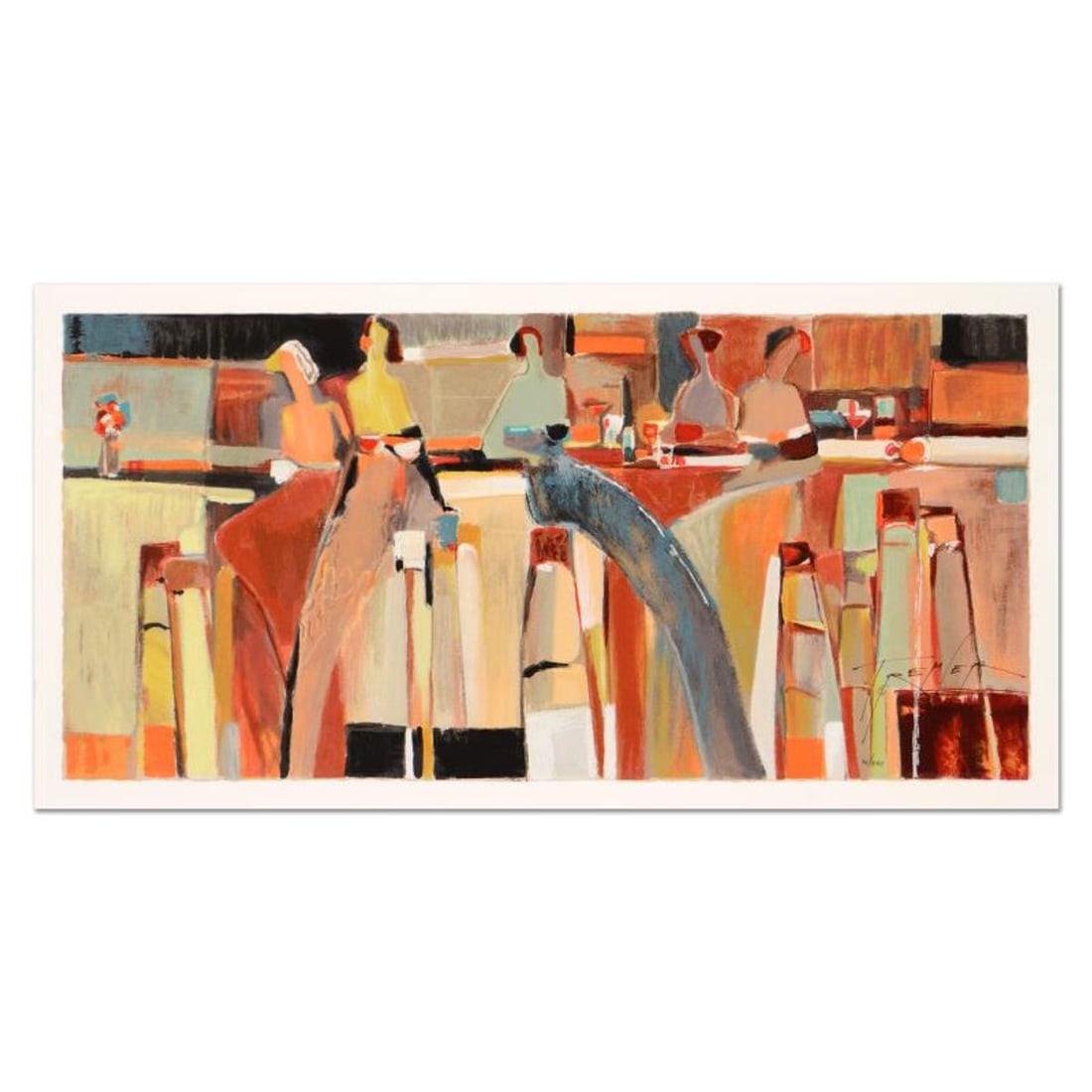 Yuri Tremler, "Girlfriends" Limited Edition Serigraph by Yuri Tremler, Hand Signed with Certificate: Girlfriends is a limited edition serigraph on paper, hand signed by Yuri Tremler. Includes Certificate of Authenticity. Measures approx. 26" x 13.5" (border), 24" x 11.5" (image). Reference#: 93816.