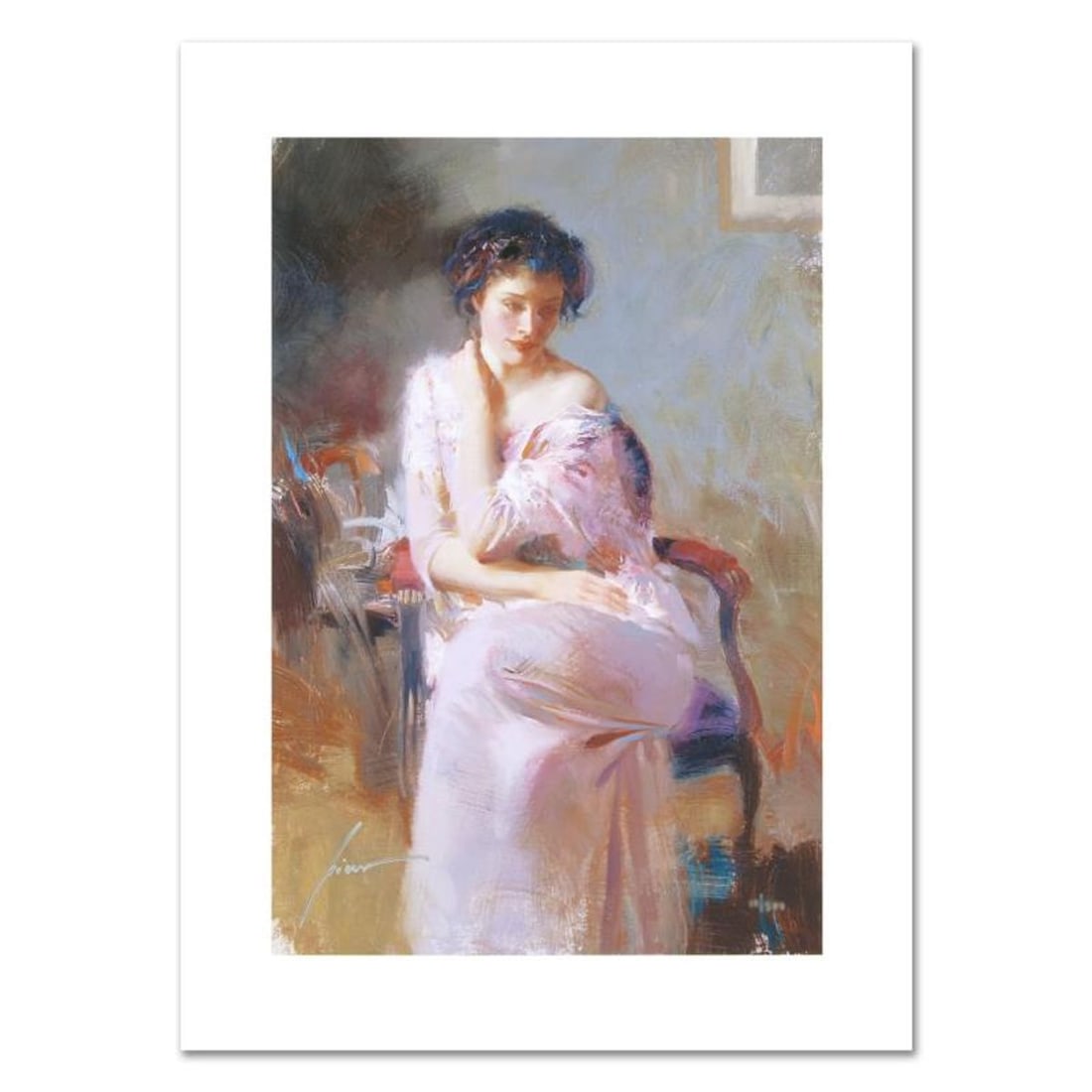Pino (1939-2010), "Sublime Beauty" Limited Edition on Canvas, Numbered and Hand Signed with: Sublime Beauty is a limited edition giclee on canvas by Pino (1939-2010), numbered and hand signed by the artist. Includes Certificate of Authenticity. Measures approx. 12" x 18" (image). Reference#: 